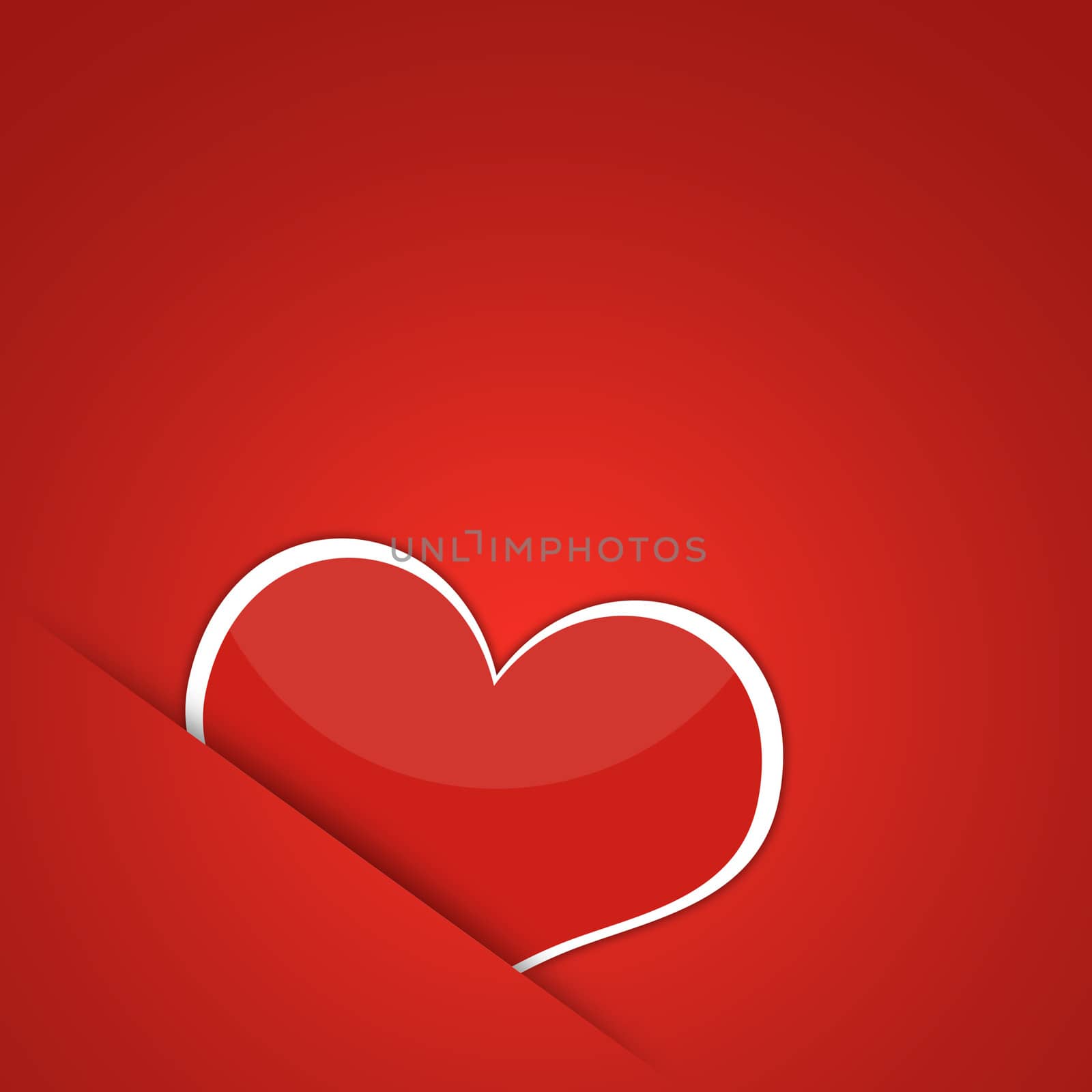 Red heart. Abstract background by cherezoff