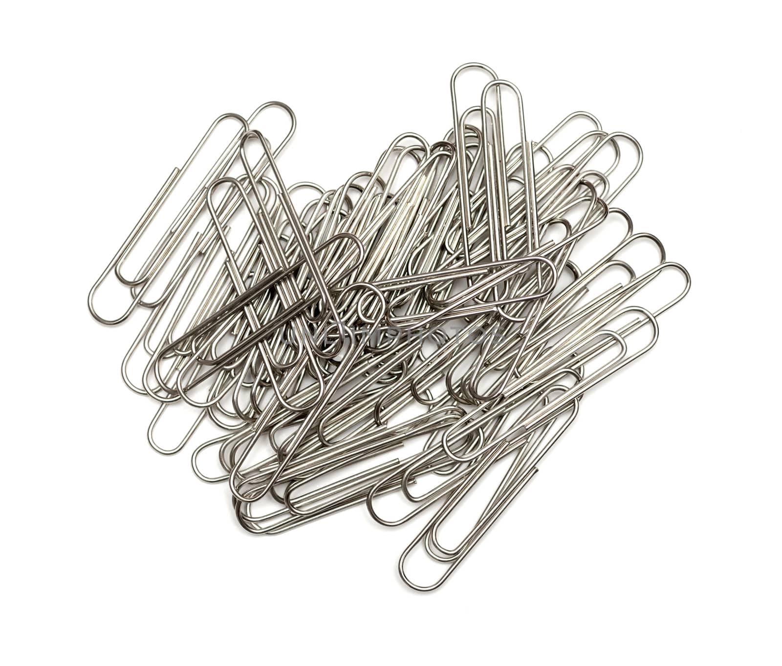 paper clips are isolated on a white background