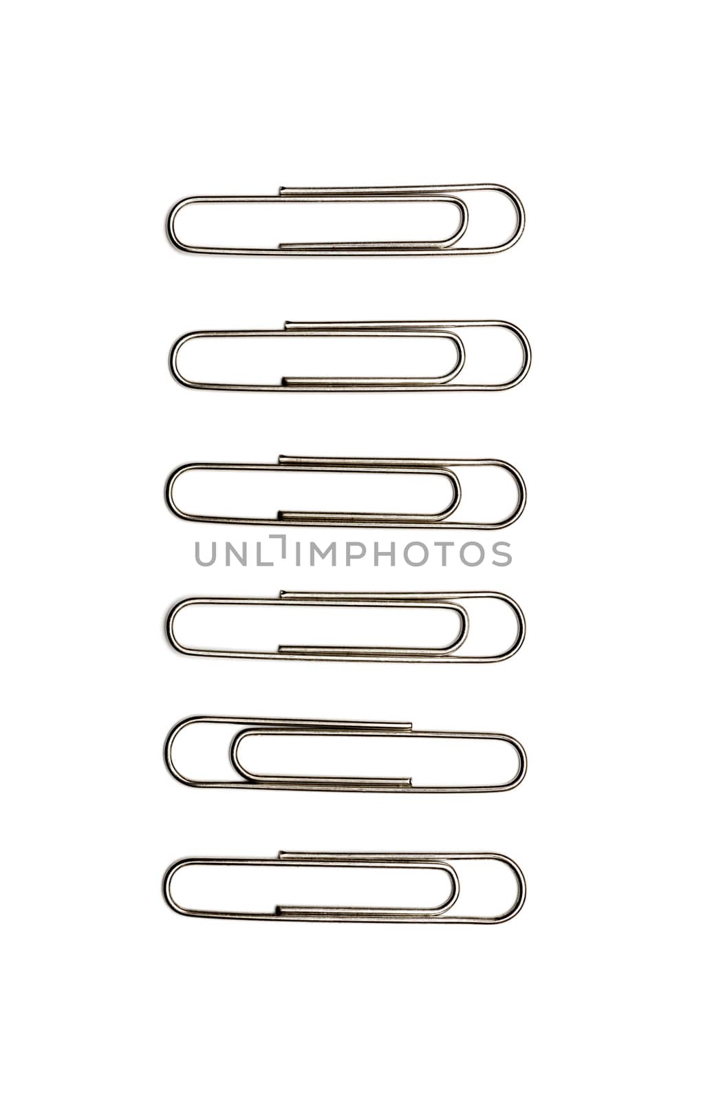 paper clips are isolated on a white background