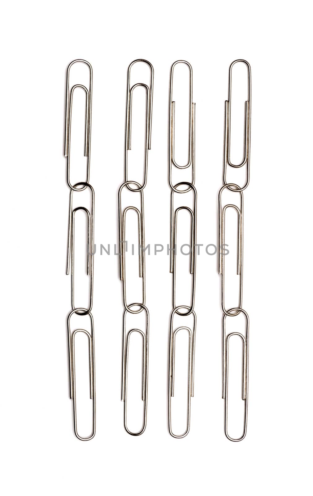 paper clips are isolated on a white background