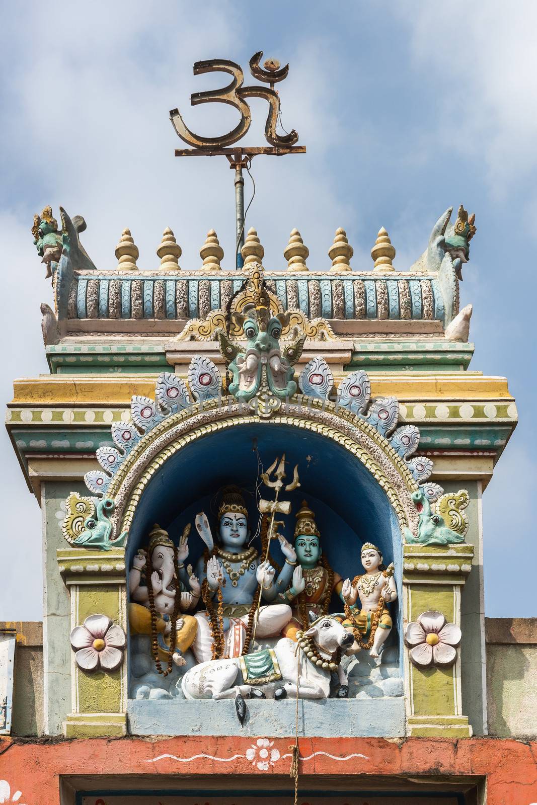 Shiva family statue at Sri Naheshwara in Bengaluru. by Claudine