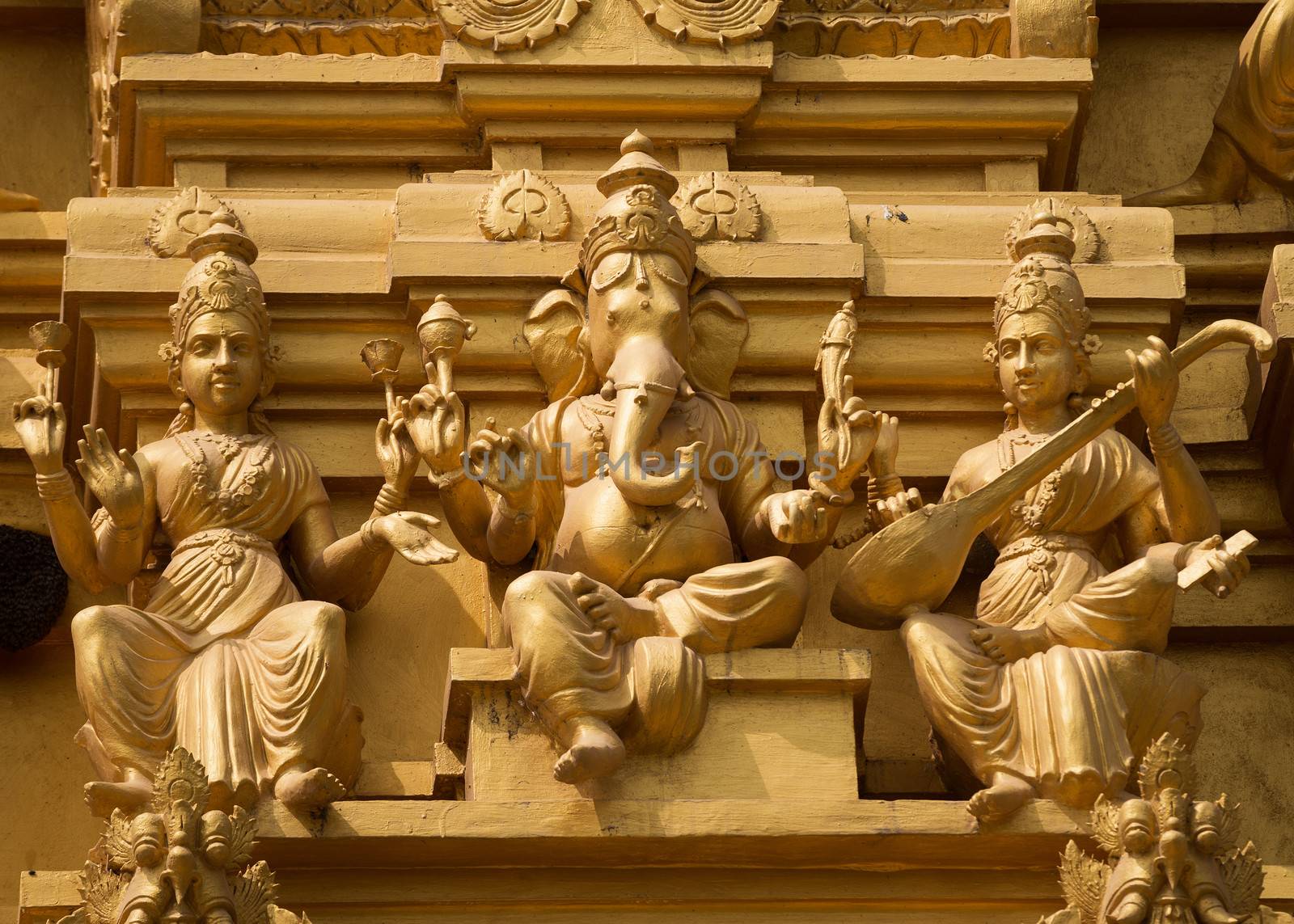 Lord Ganesha at Sri Naheshwara in Bangalore. by Claudine