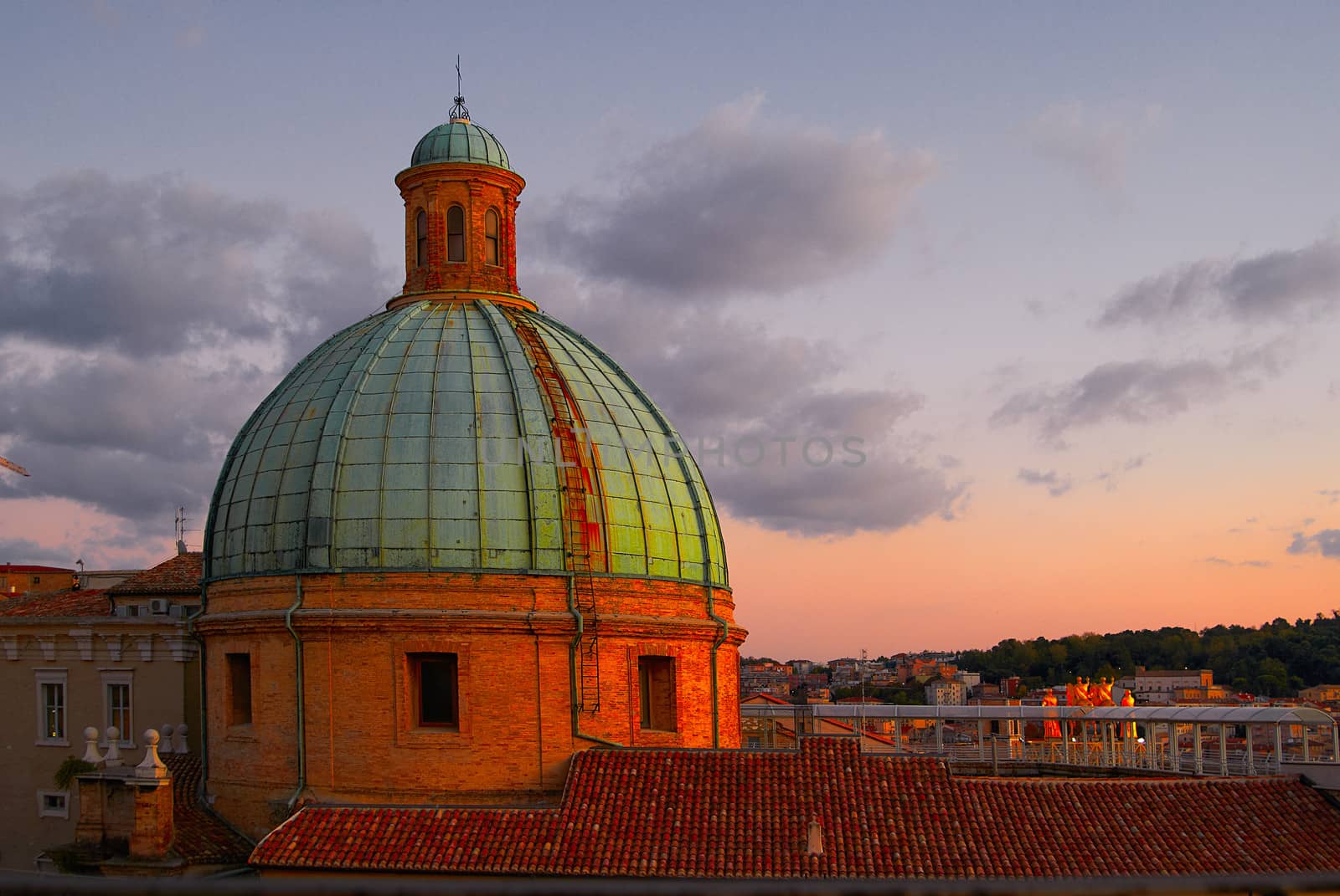 dome of Cathedral sunset Ancona Italy by Larisa13