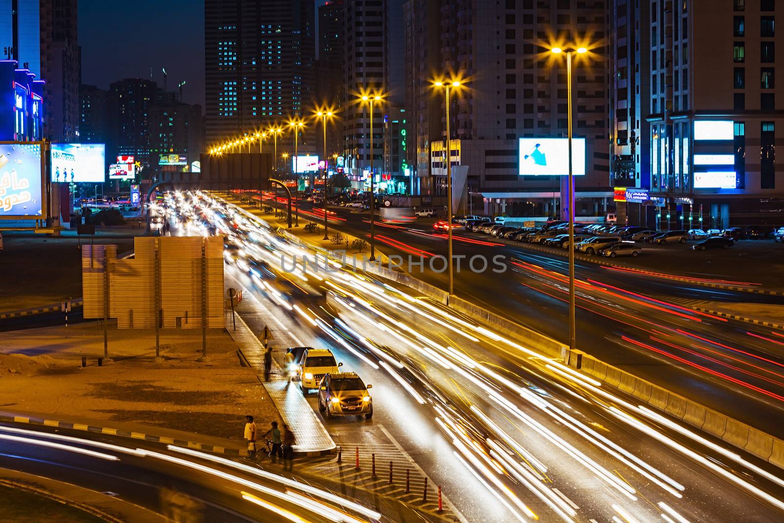 SHARJAH, UAE - NOVEMBER 10: Sharjah - third largest and most populous city in United Arab Emirates, on November 10, 2013.  It is the most industrialized emirate in UAE.