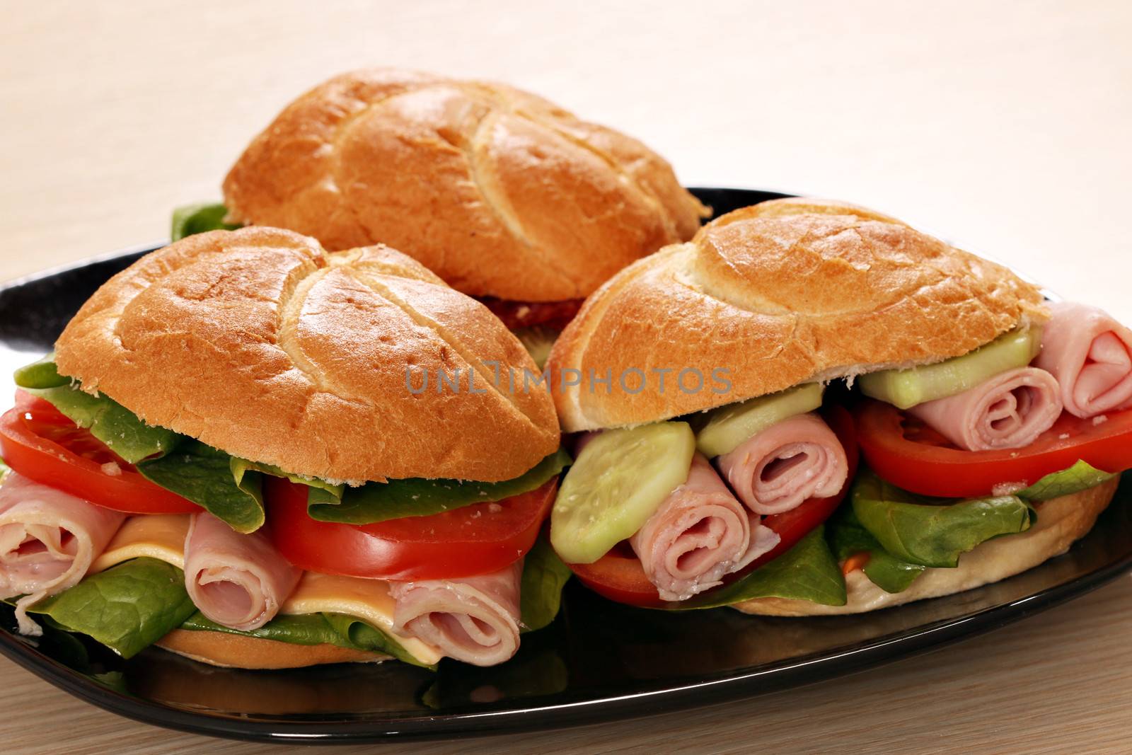 sandwiches fast food on dish