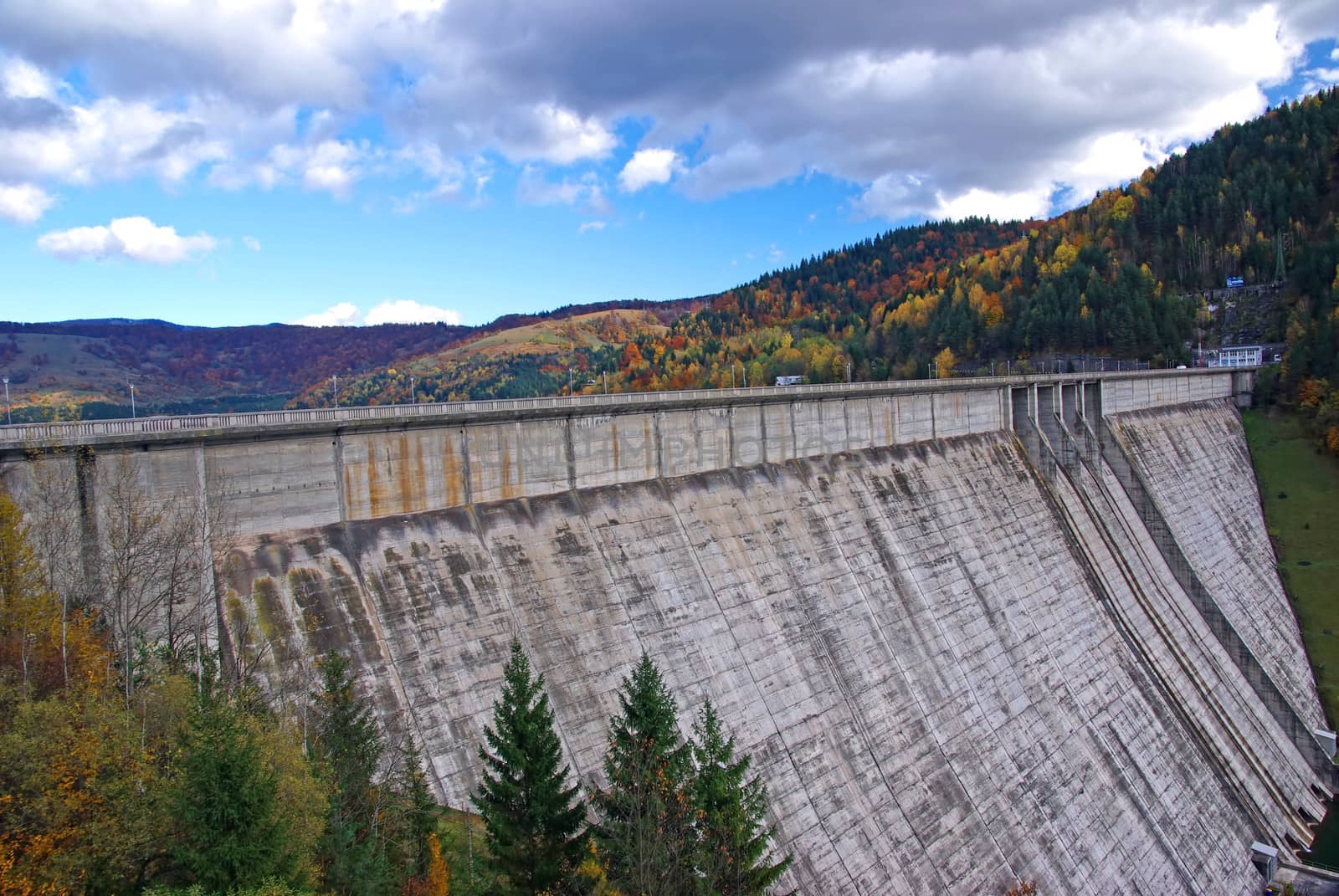 Hydroelectric dam Bicaz in Romania.