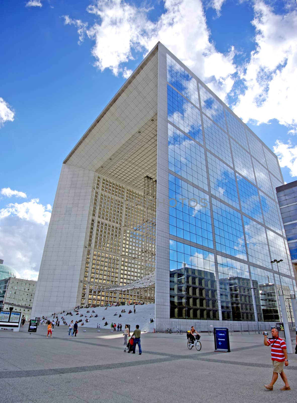 PARIS, FRANCE - August 2: The Grande Arche in La Defense on August 2, 2008 in Paris, France