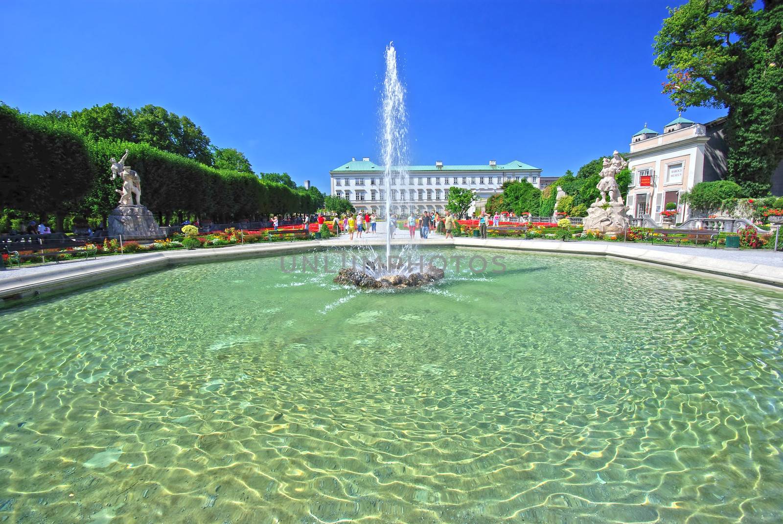 SALZBURG, AUSTRIA - August 7: Mirabell palace and garden  on August 7, 2008 in Salzburg, Austria