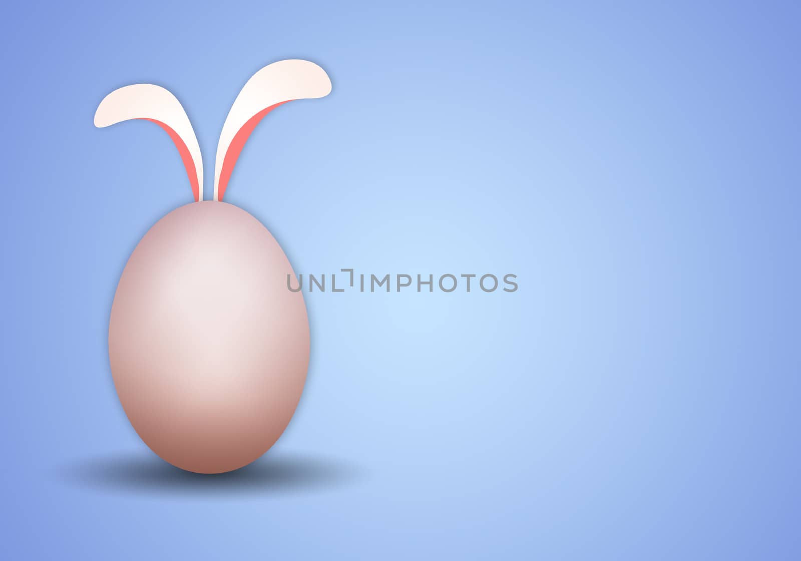 Rabbit in egg for Easter