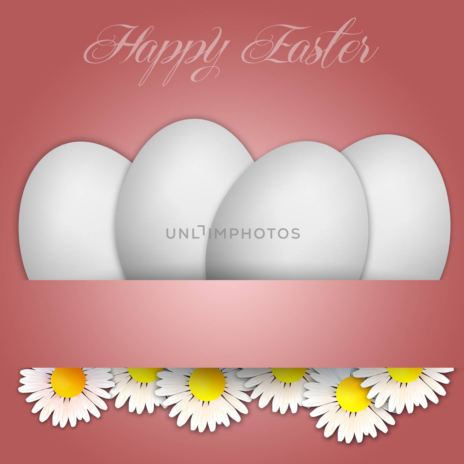Illustration of Eggs and daisies for Easter