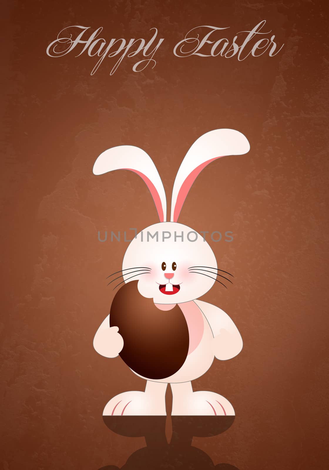 Bunny with chocolate Easter egg by sognolucido