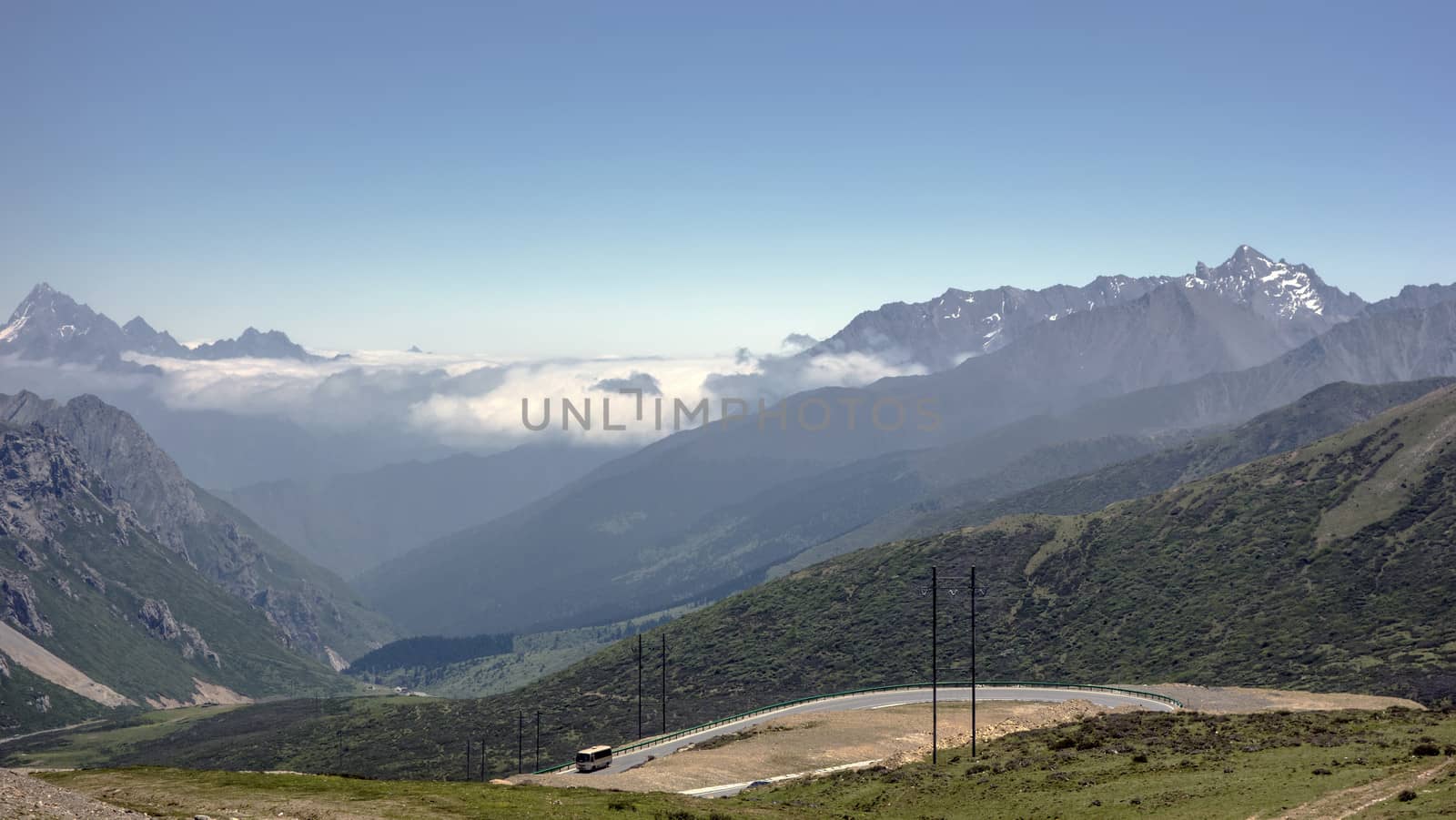 Beautiful mountains landscape of sichuan, China 