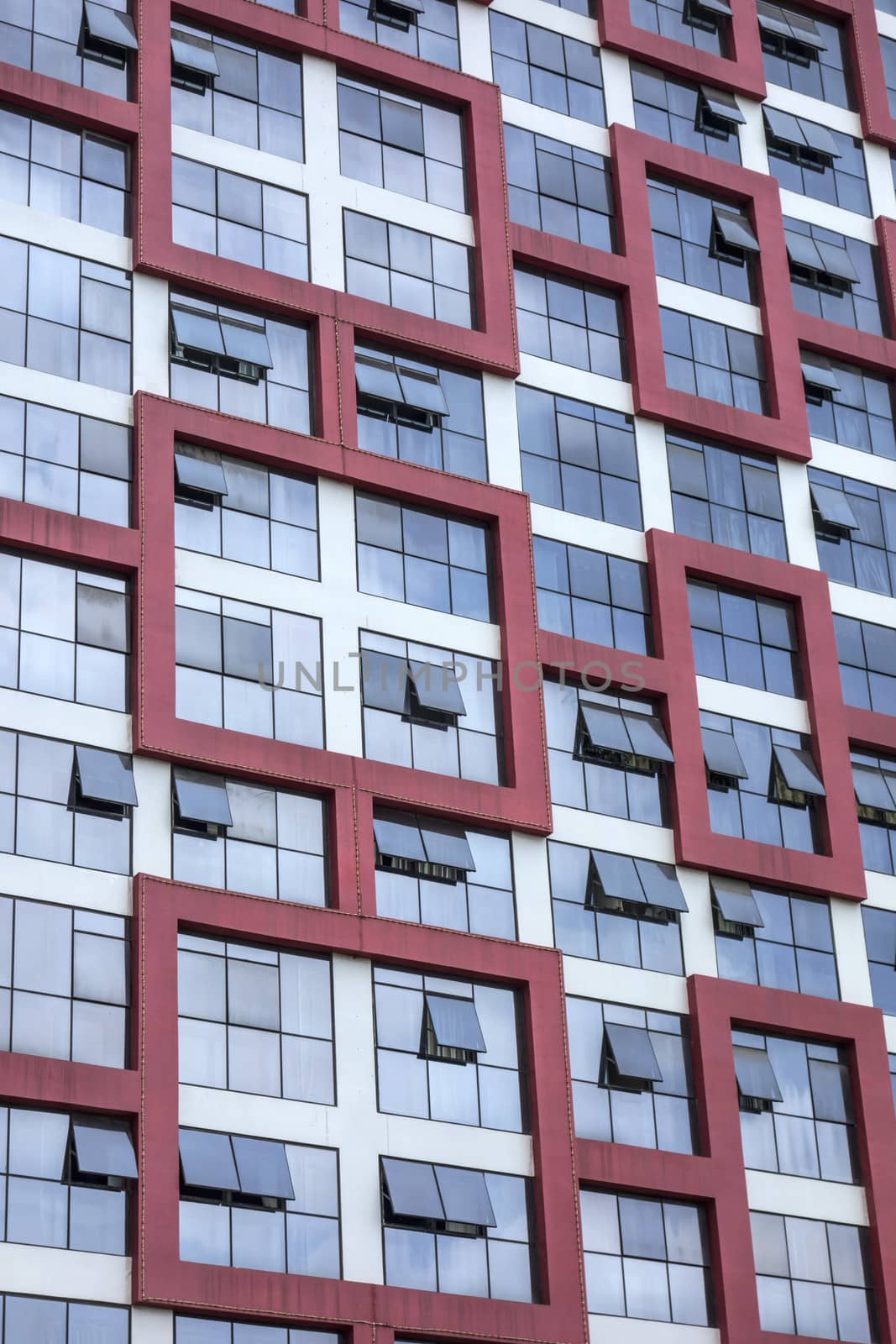 Texture of skyscraper windows background