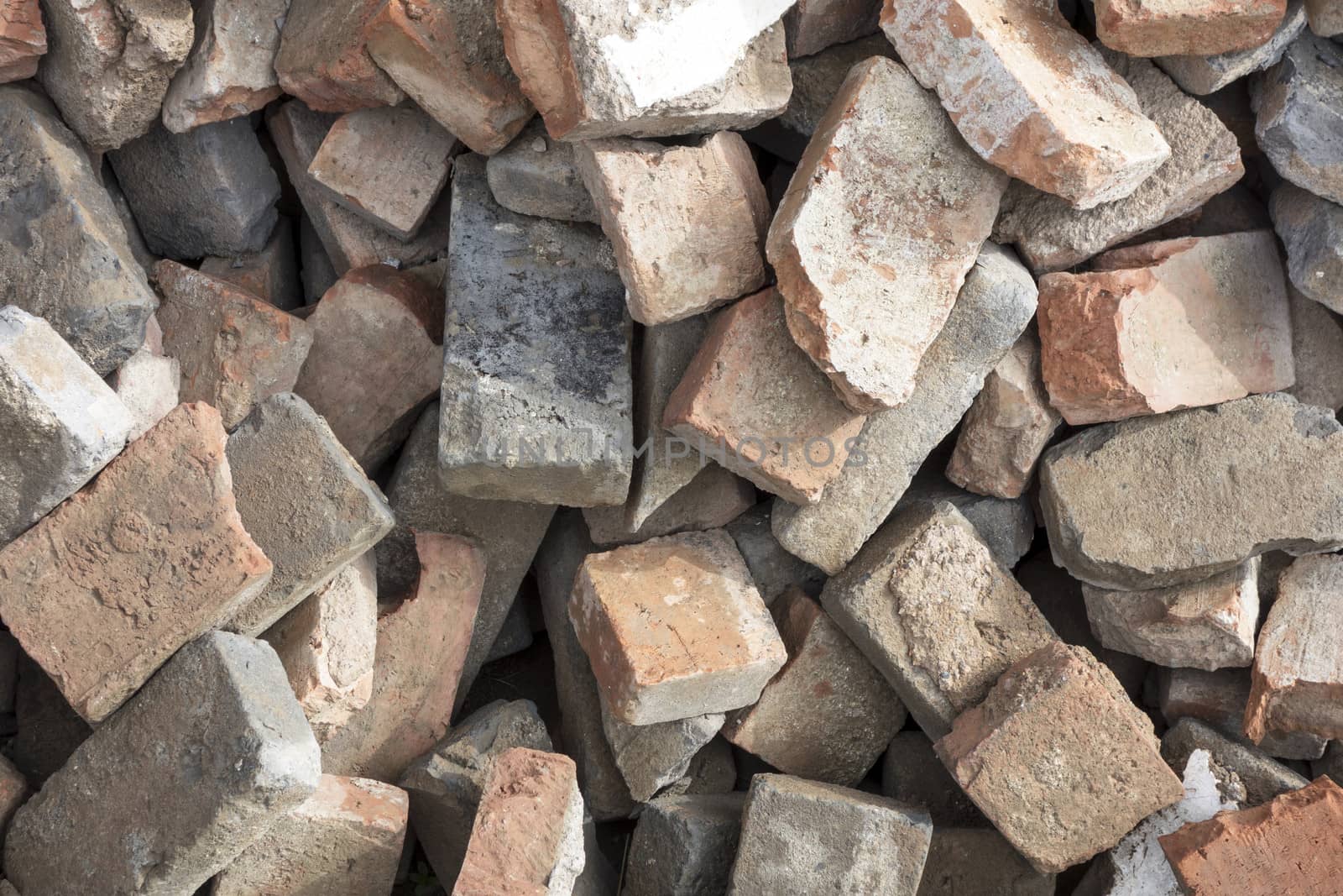Texture of red bricks wall background