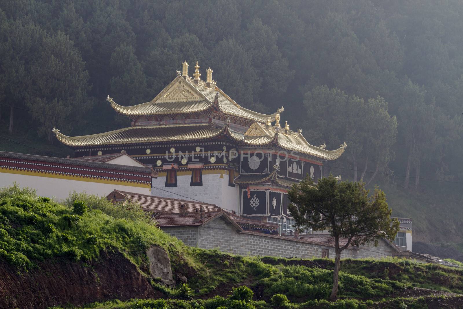 Langmusi temple in sichuan, china