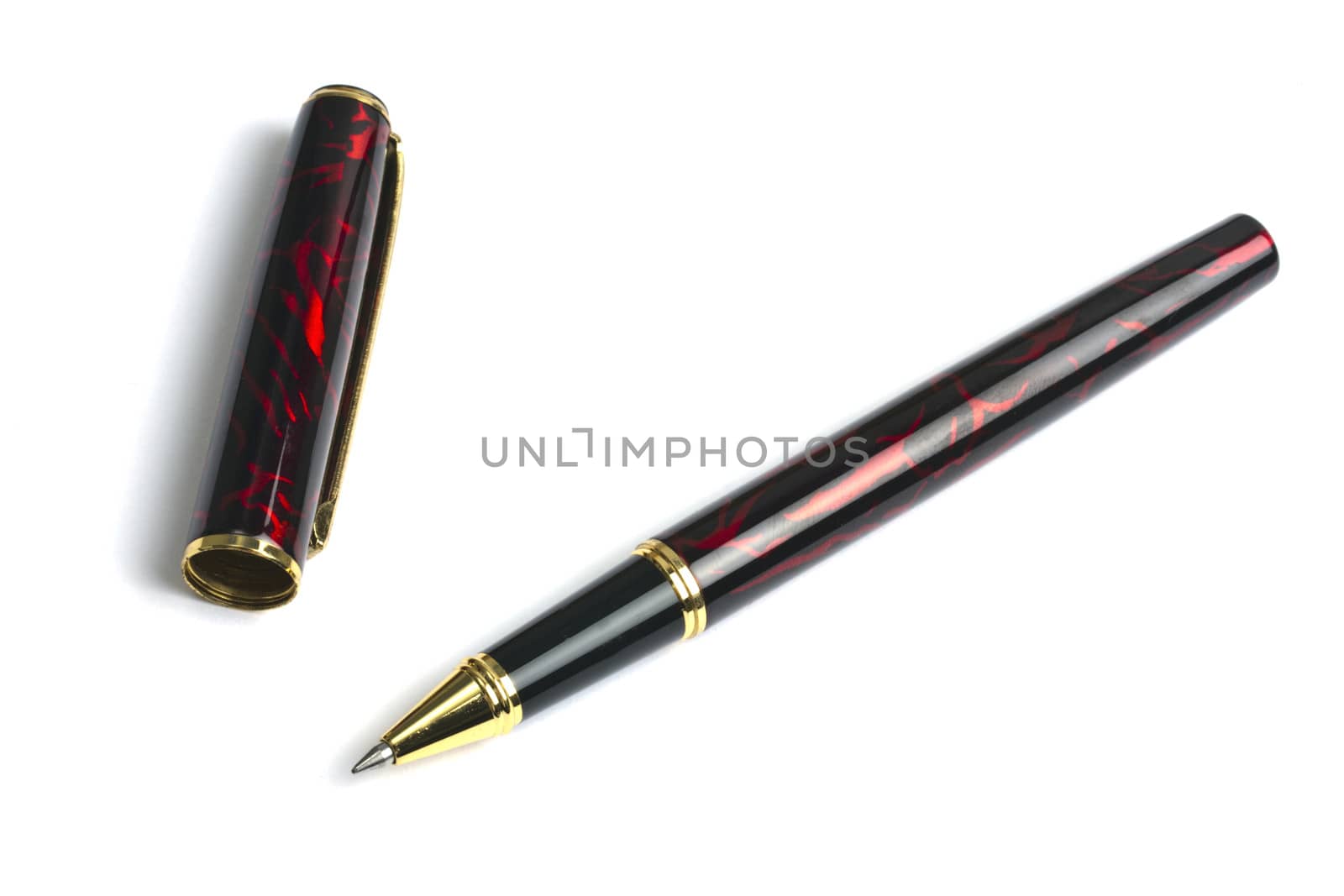 Colored ballpoint Pen Isolated On White background 