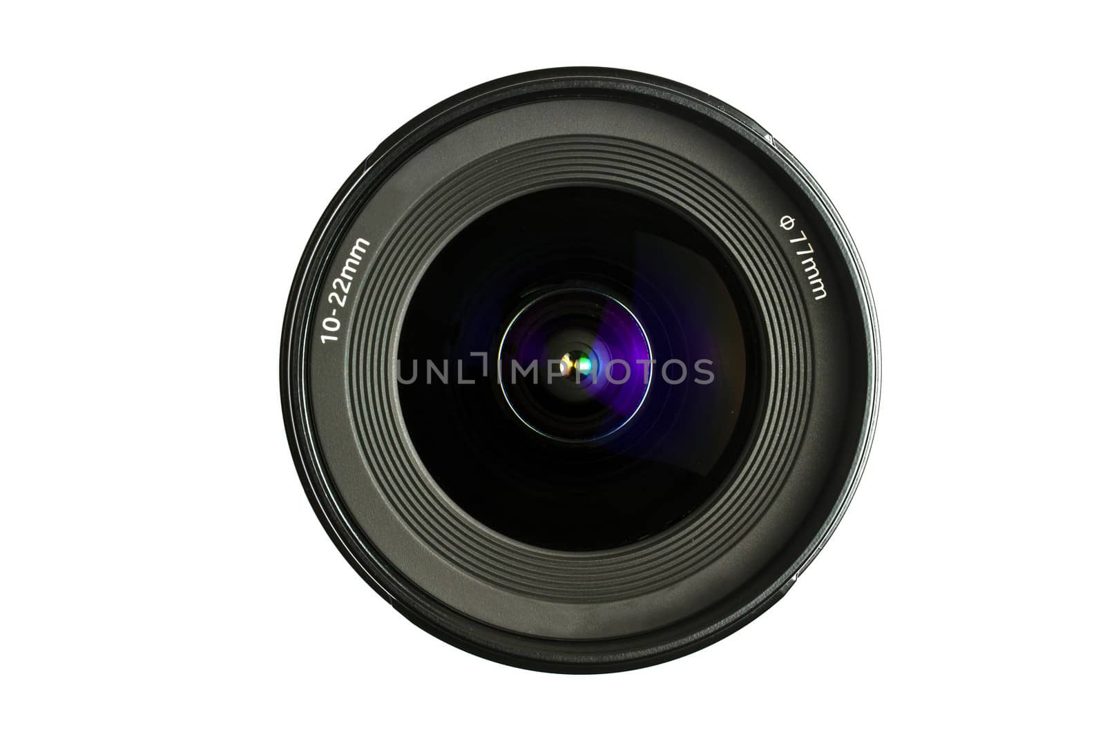 A camera Lens isolated on white background