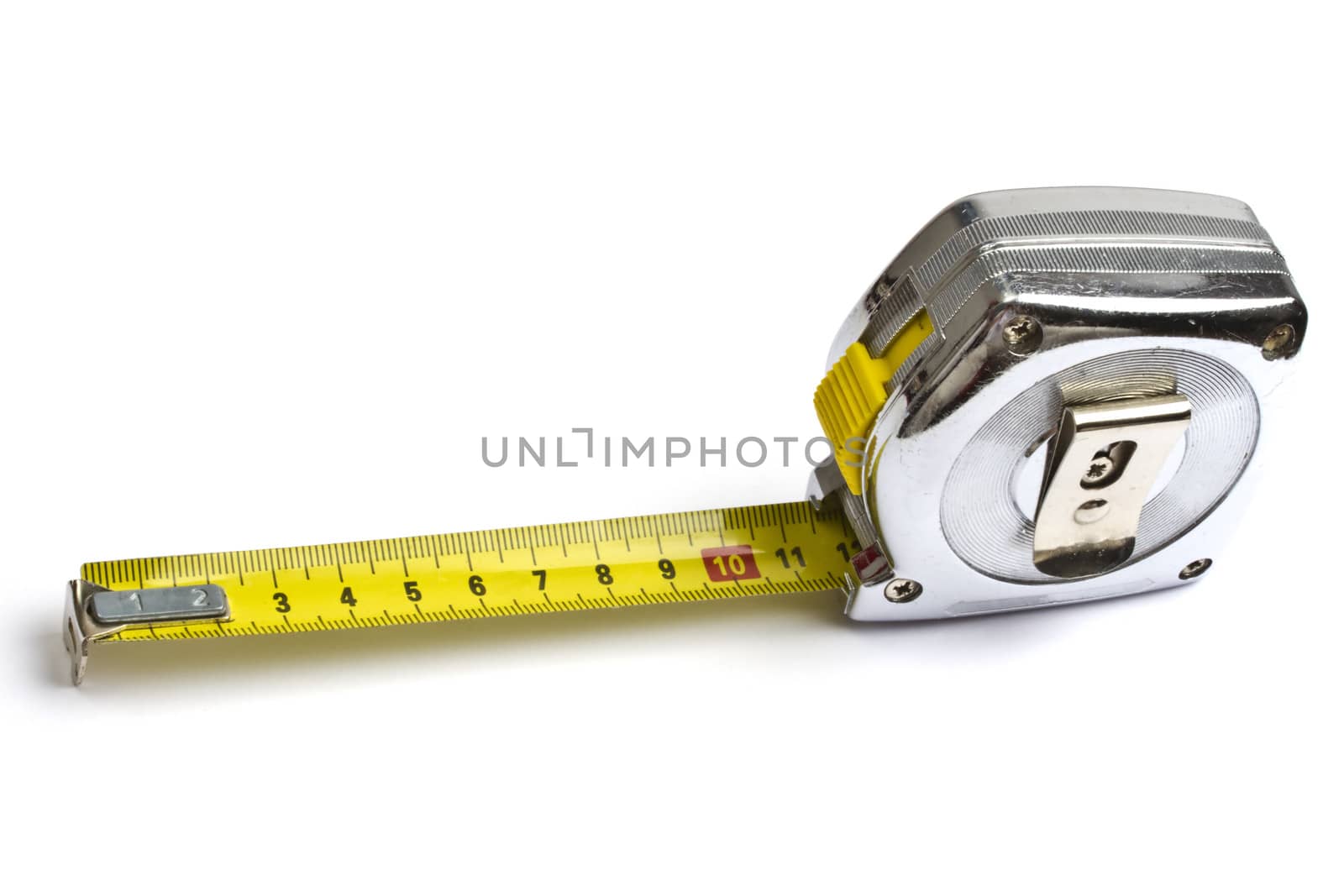 Tape measure isolated on white background 
