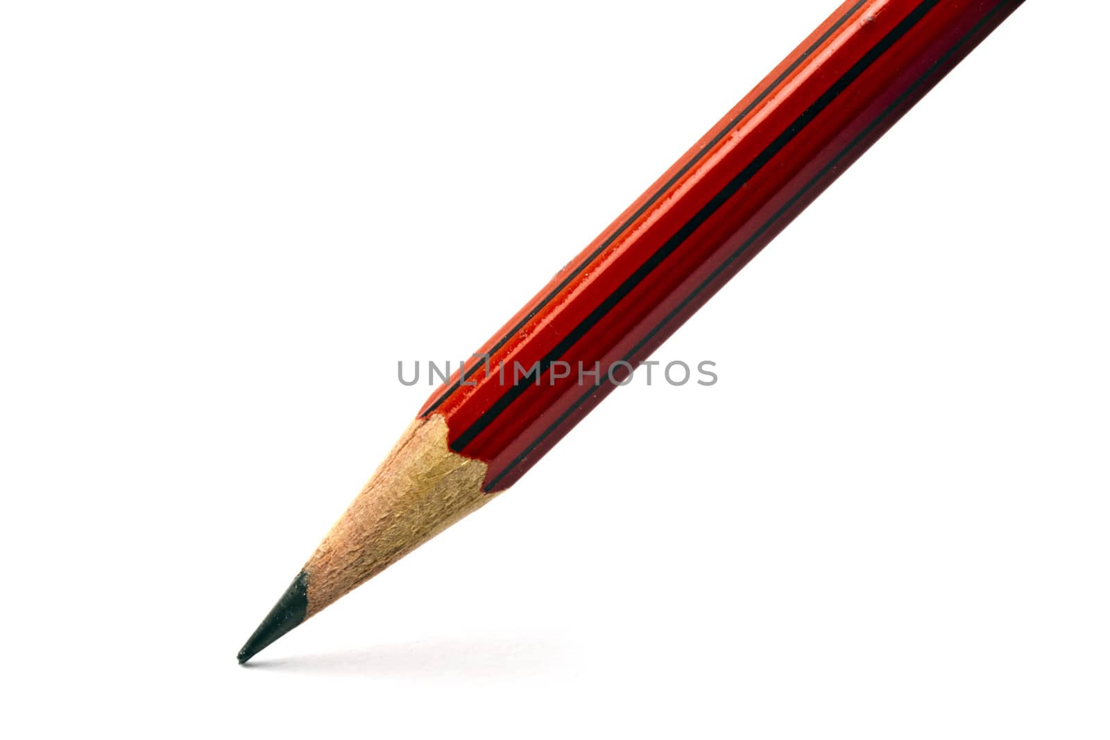 A red pencil isolated on white background