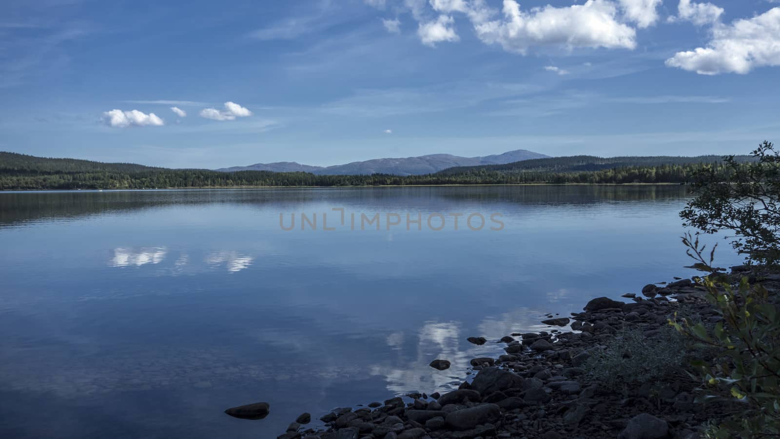 Beautiful Blue lake and sky 