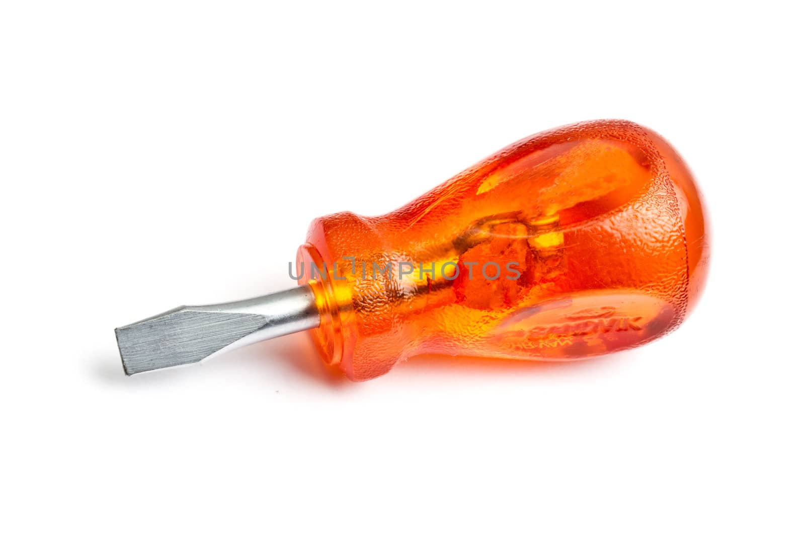 Mini screwdriver isolated on white background 