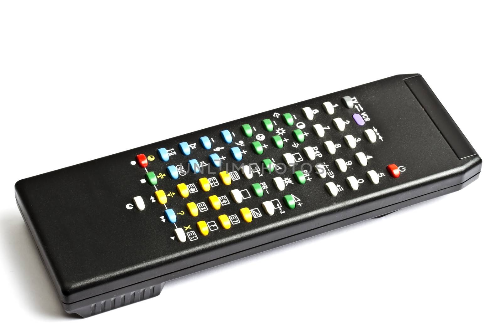 TV remote control isolated on white background