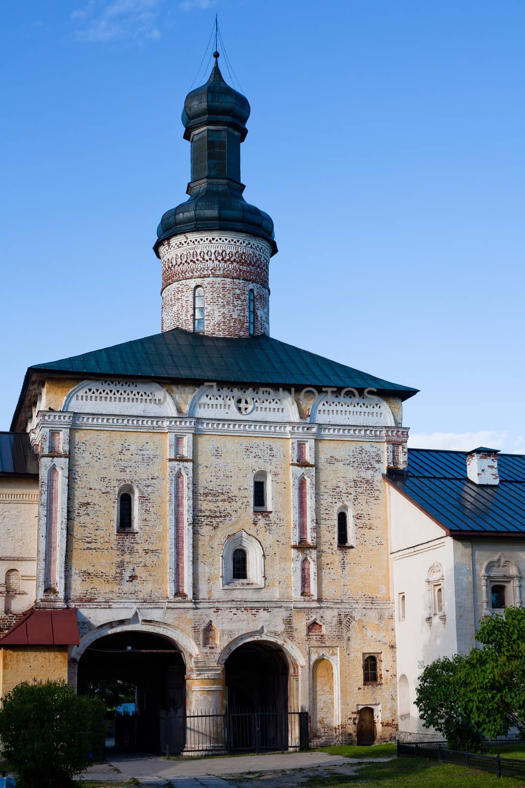 An old white church in Kirillov abbey

