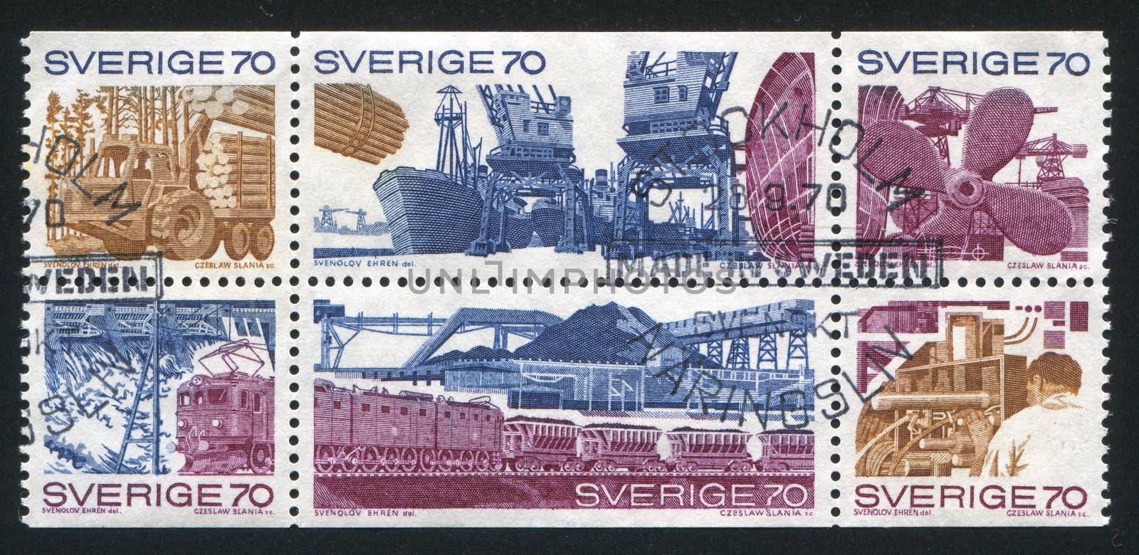 SWEDEN - CIRCA 1970: stamp printed by Sweden, shows Industry, circa 1970