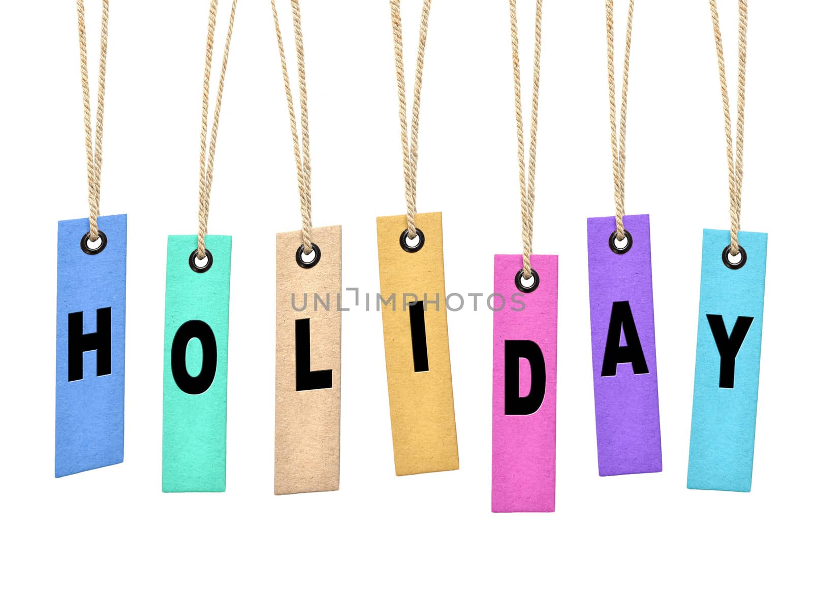 holiday label on white background