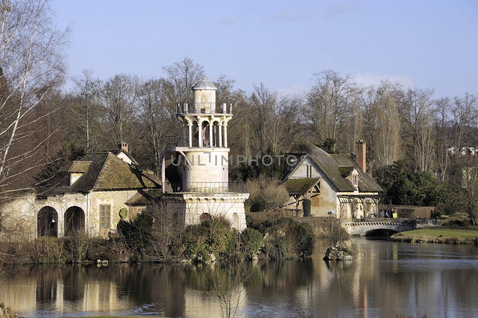 Queen's Hamlet in the park of the castle of Versailles