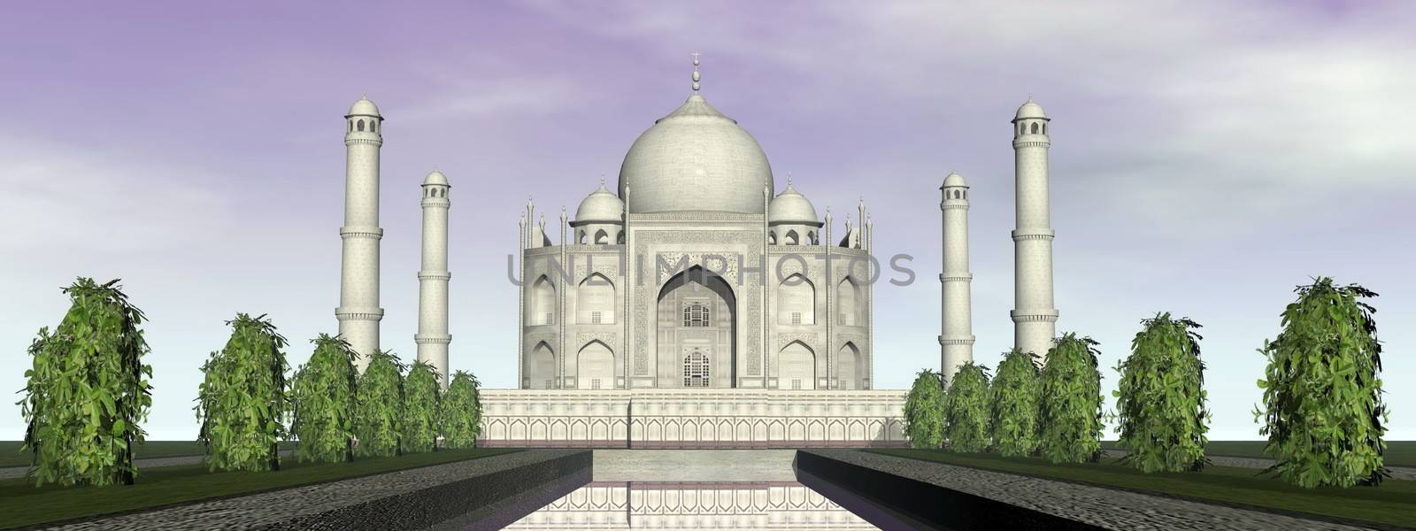 Taj Mahal mausoleum, Agra, India - 3D render by Elenaphotos21