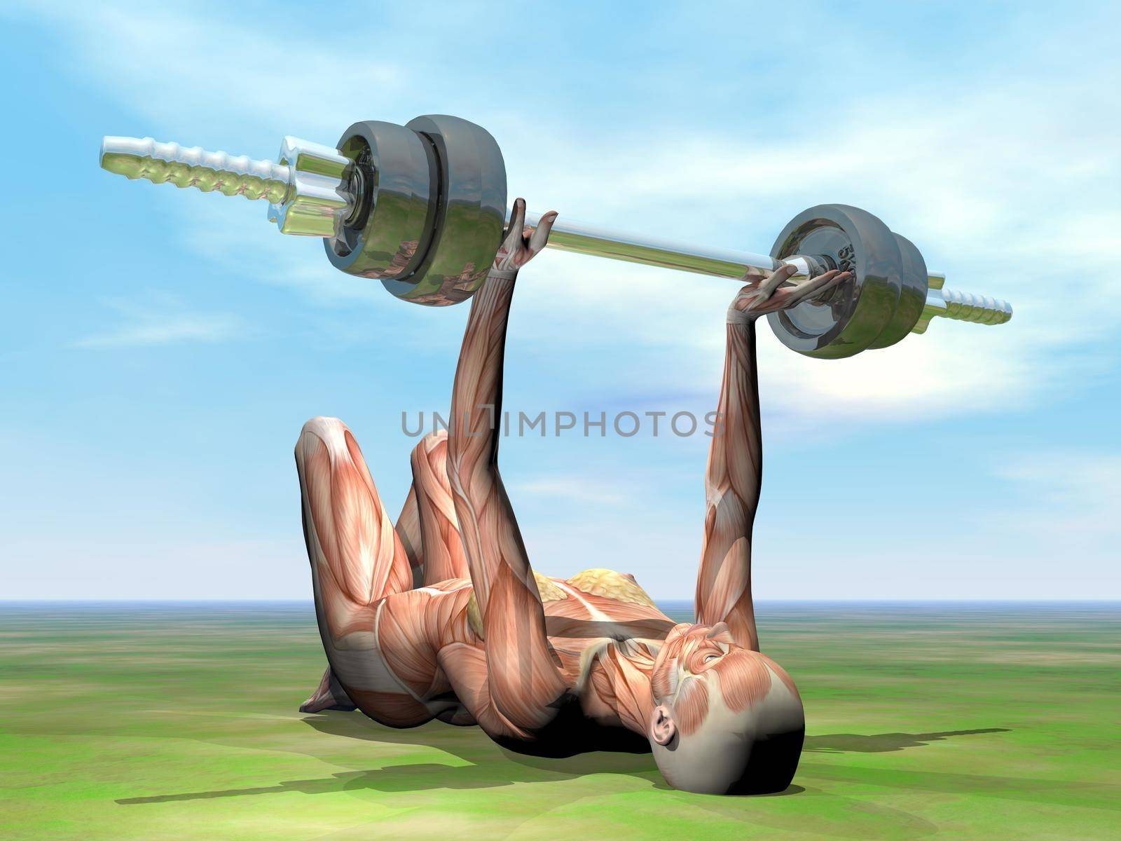 Wanting to improve muscles - 3D render by Elenaphotos21