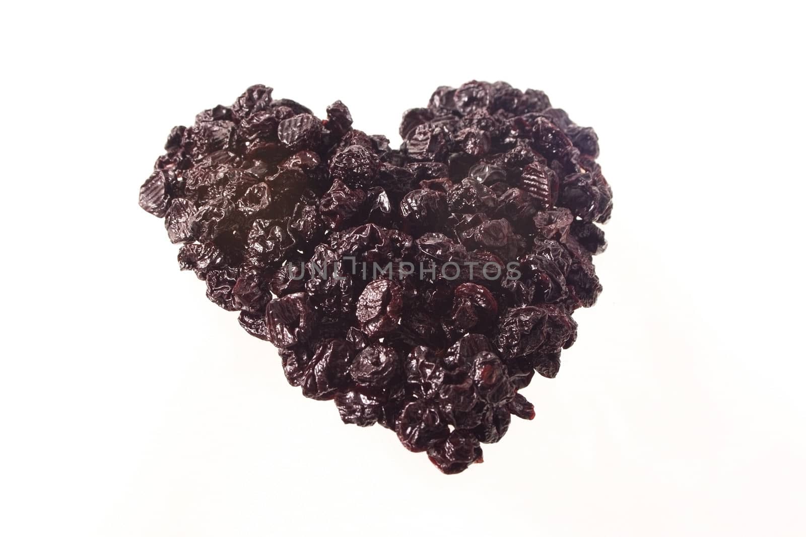 Heart made of dried cherry
