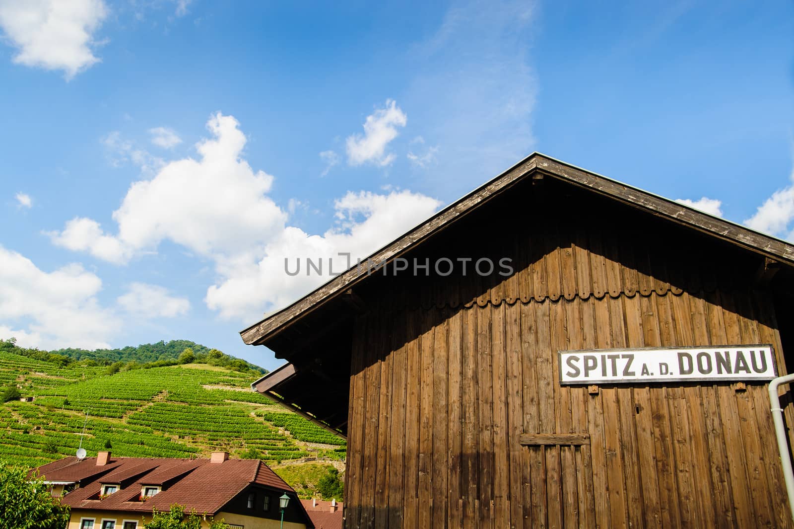 Wooden Hut with Sign on it in Wachau