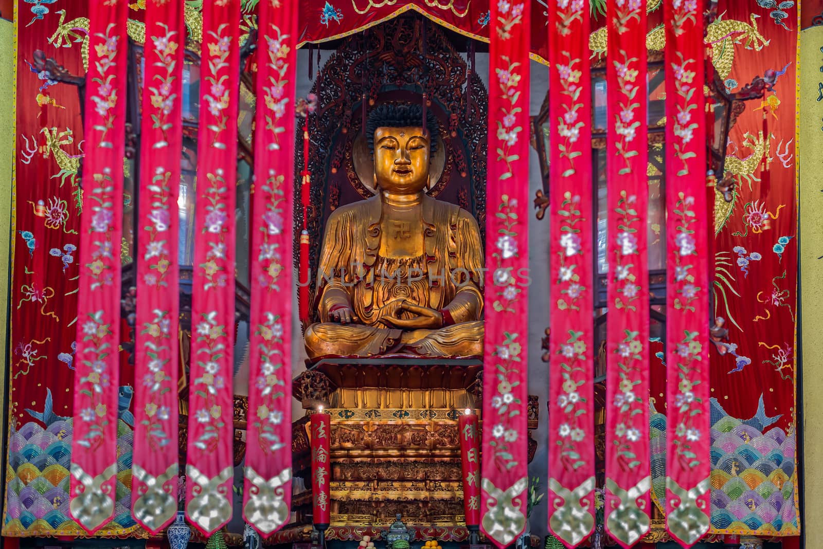 statue in the The Jade Buddha Temple shanghai china