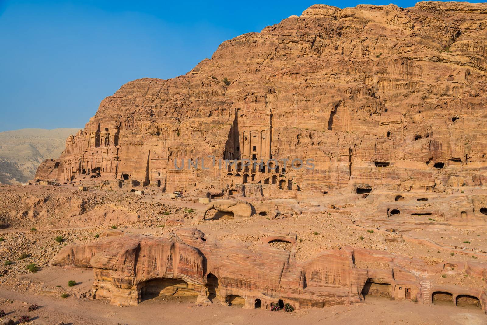 royal tombs in nabatean petra jordan middle east