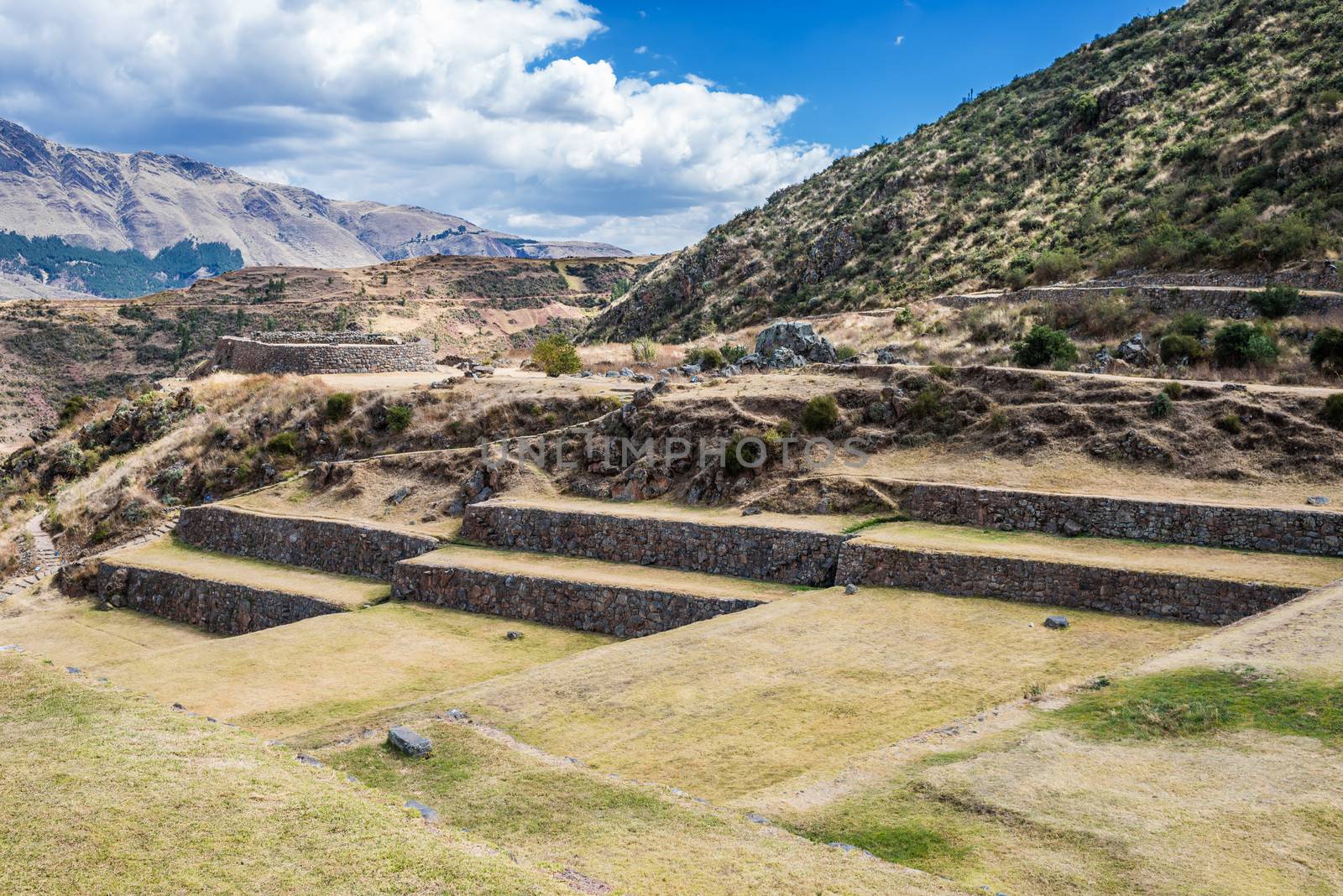 Tipon, Incas ruins in the peruvian Andes at Cuzco Peru