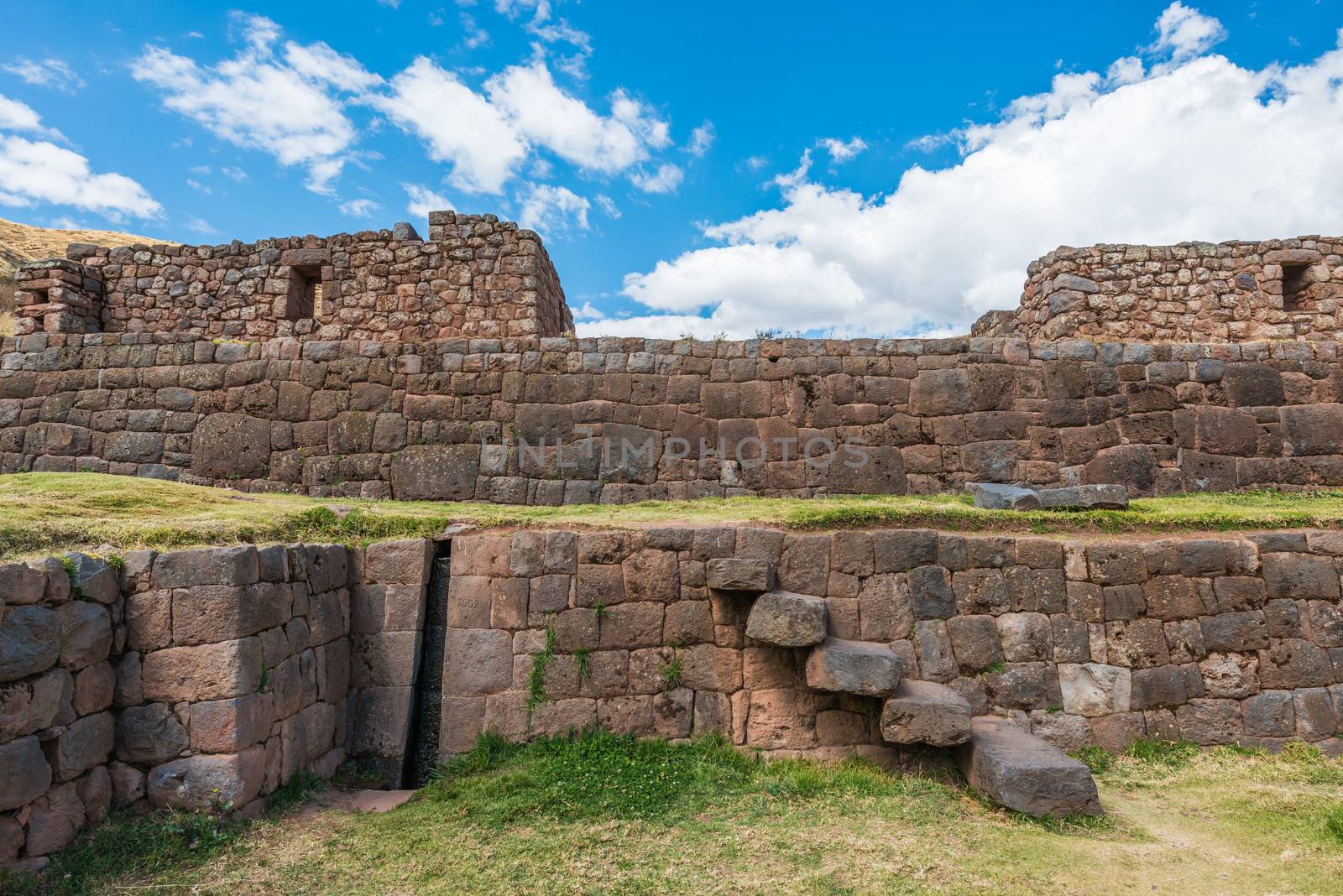 Tipon, Incas ruins in the peruvian Andes at Cuzco Peru