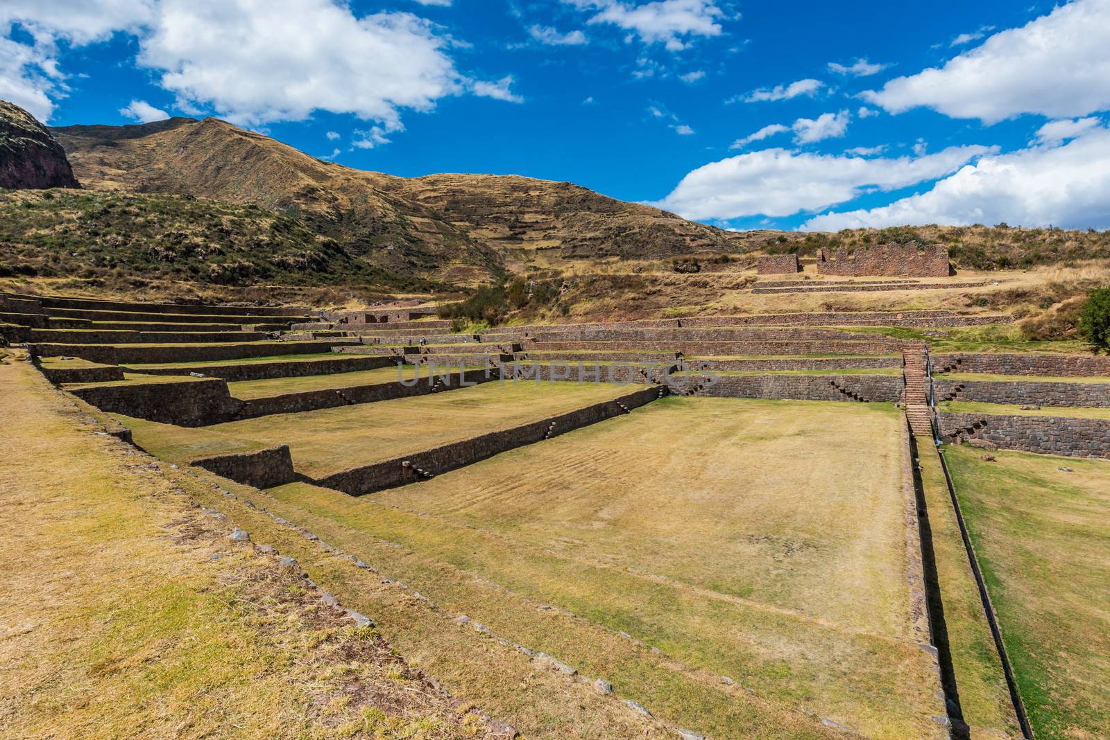 Tipon, Incas ruins in the peruvian Andes at Cuzco Peru