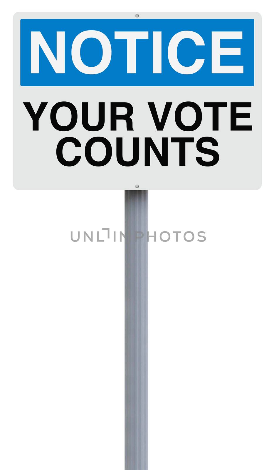 A notice sign on elections or voting