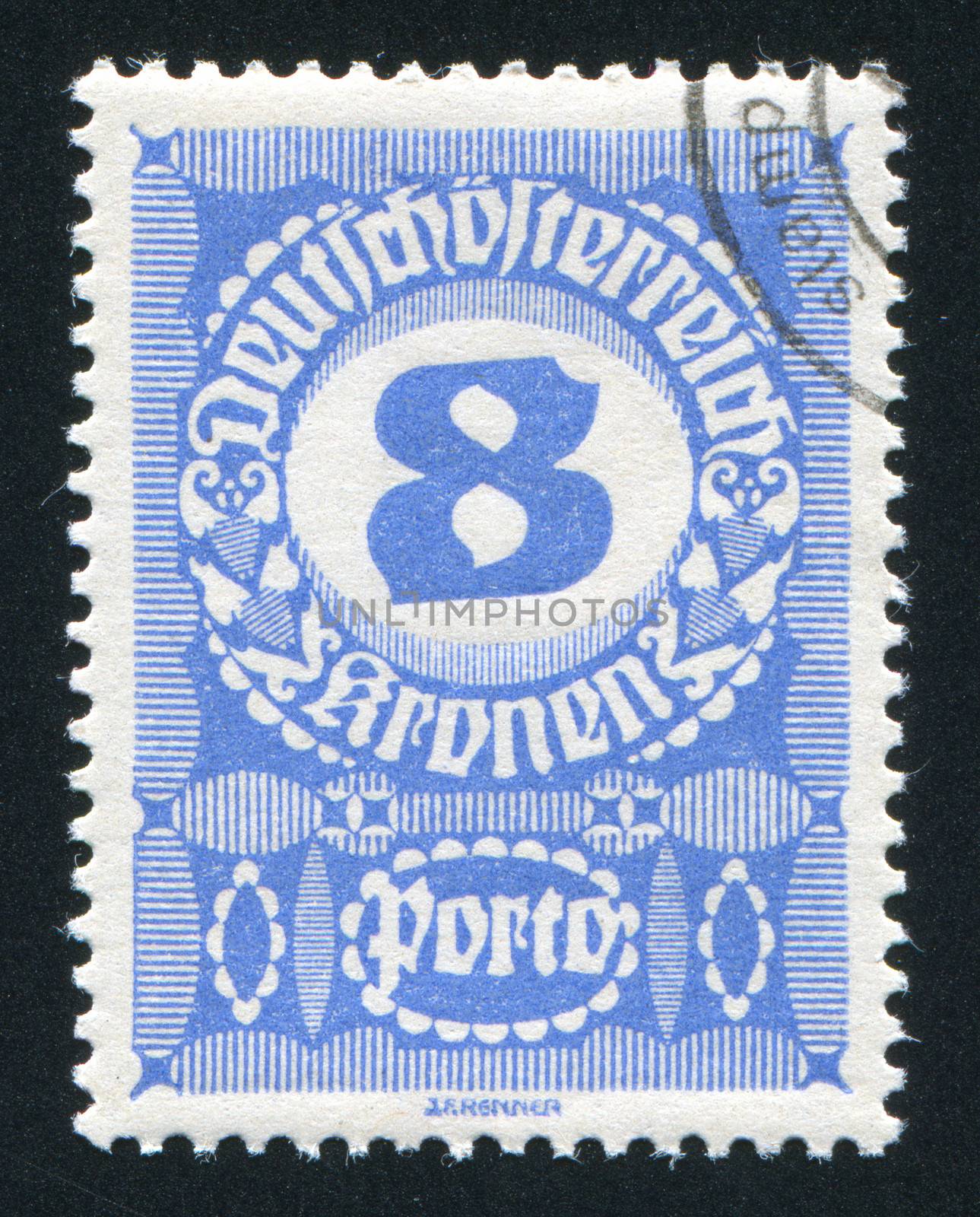 AUSTRIA - CIRCA 1916: stamp printed by Austria, shows ornament, circa 1916