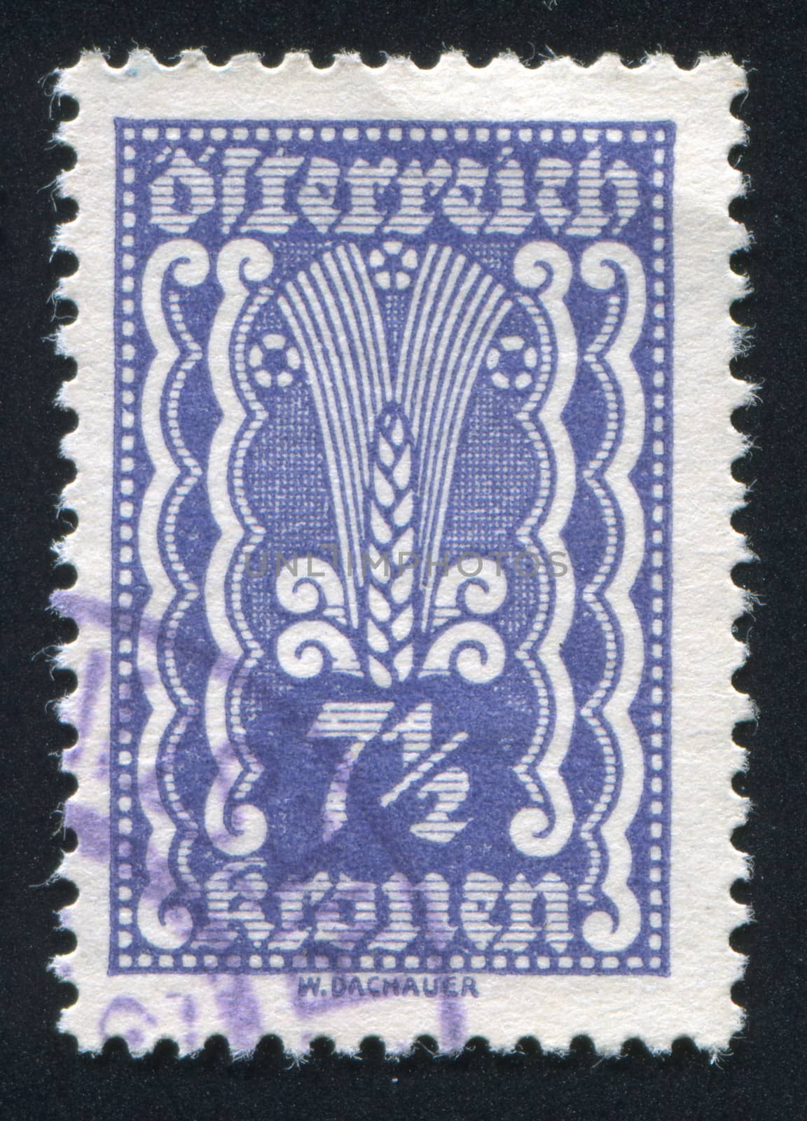 AUSTRIA - CIRCA 1921: stamp printed by Austria, shows ornament, circa 1921