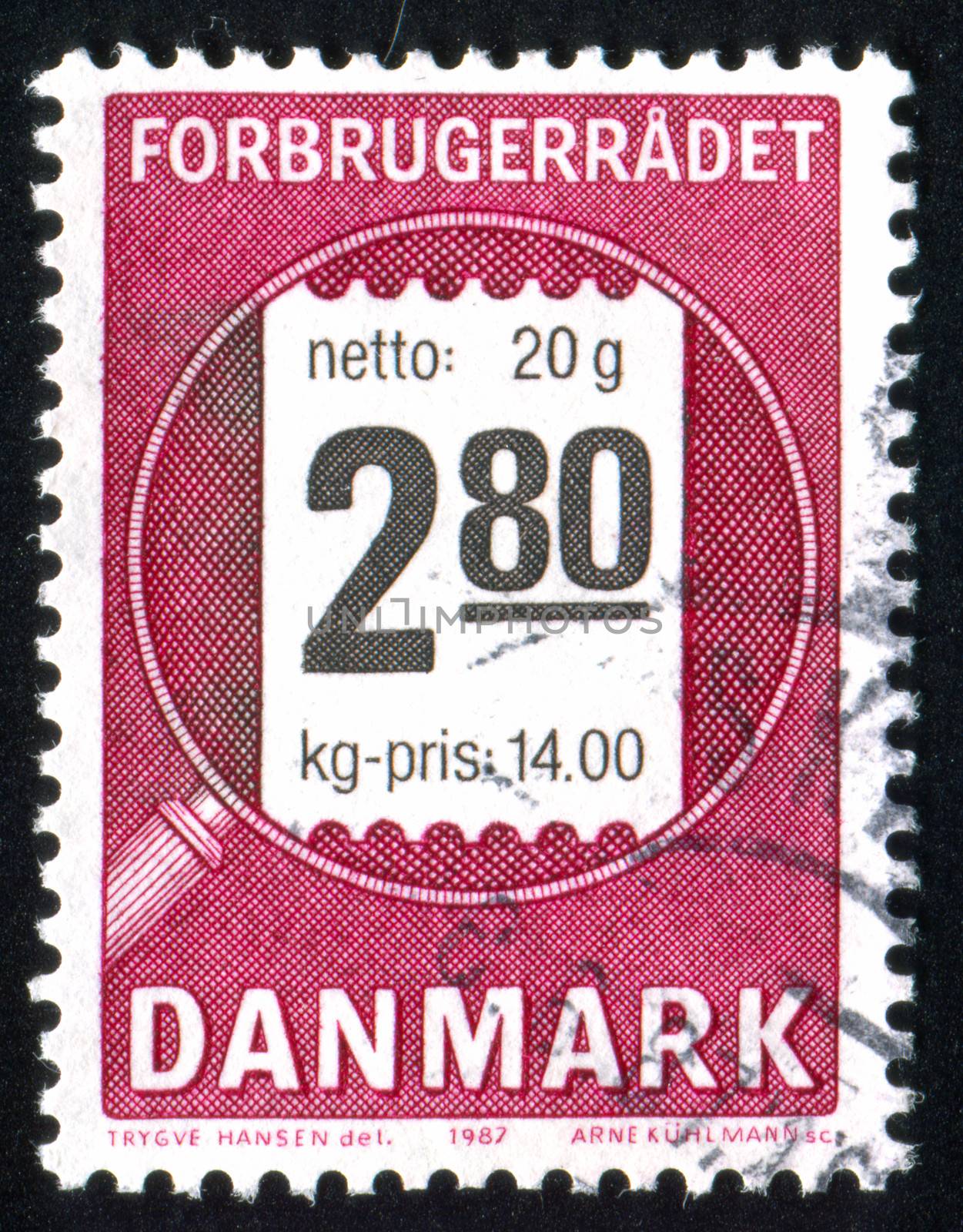 DENMARK - CIRCA 1987: stamp printed by Denmark, shows Danish Consumer Council, circa 1987