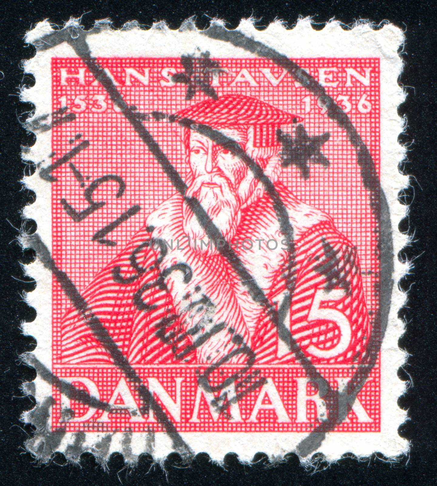 DENMARK - CIRCA 1936: stamp printed by Denmark, shows Hans Tausen, circa 1936