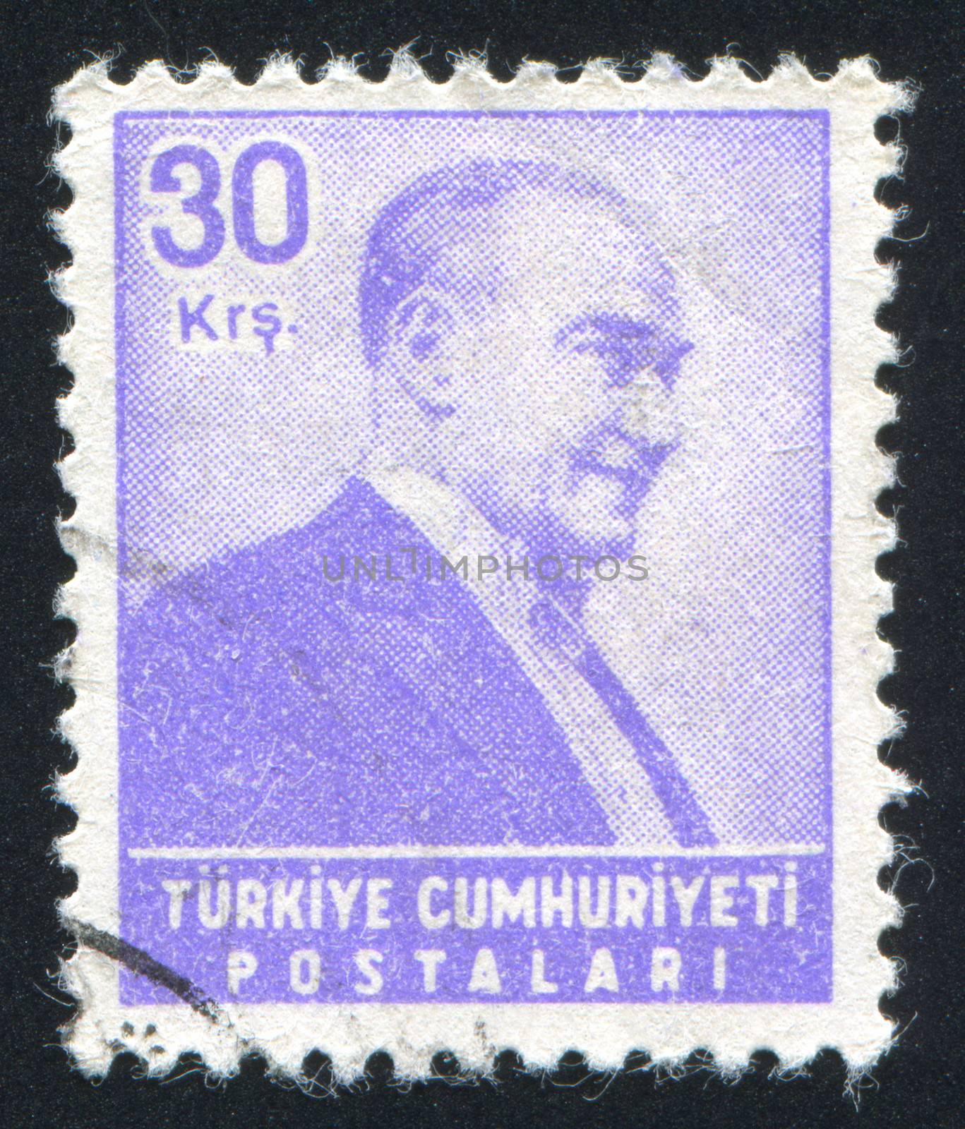 TURKEY - CIRCA 1982: stamp printed by Turkey, shows president Kemal Ataturk, circa 1982.