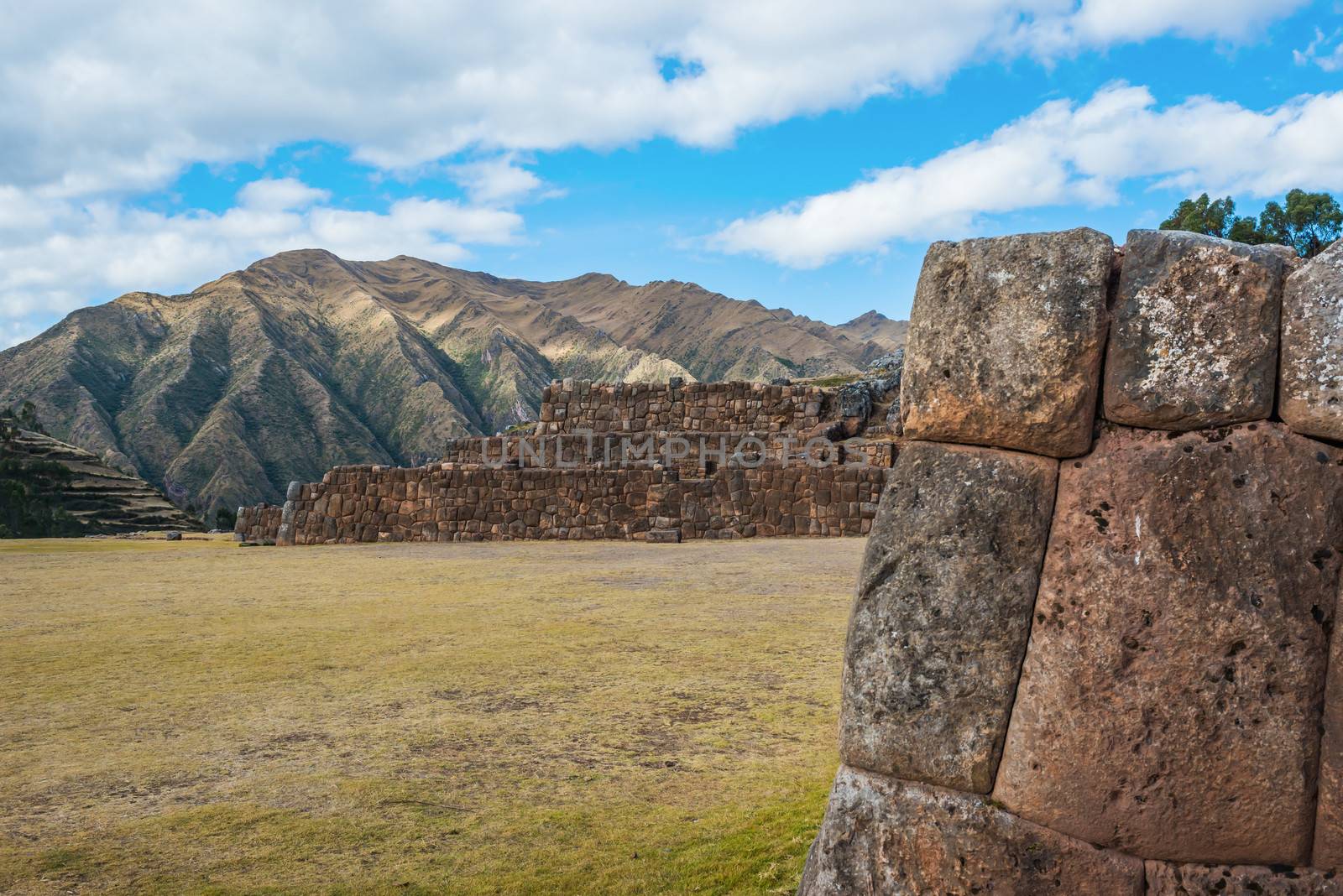 Chincheros ruins peruvian Andes  Cuzco Peru by PIXSTILL