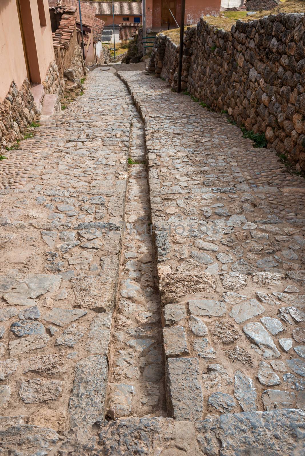 Chincheros town street peruvian Andes Cuzco Peru by PIXSTILL