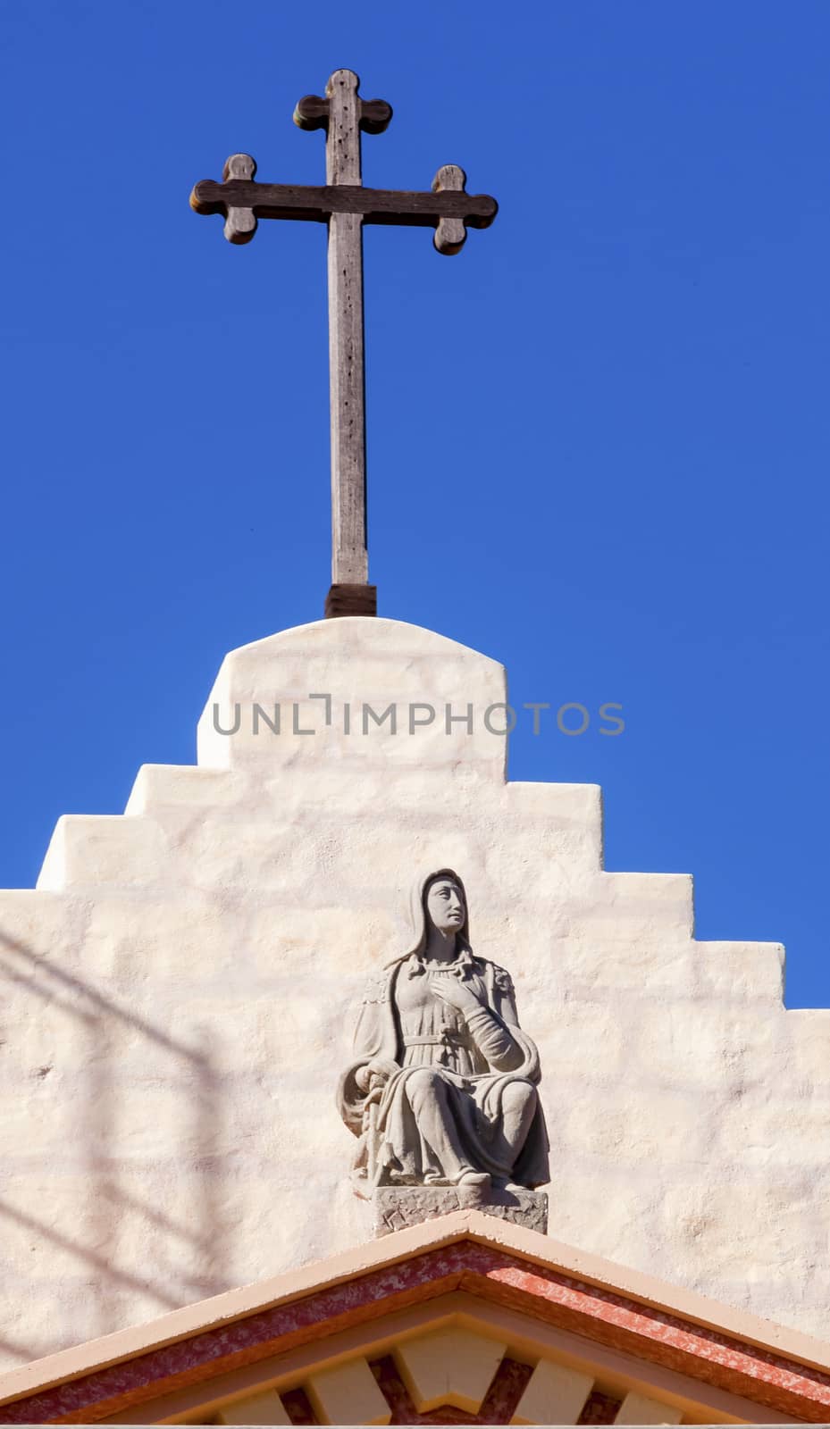 Cross Mary Statue Mission Santa Barbara California  by bill_perry