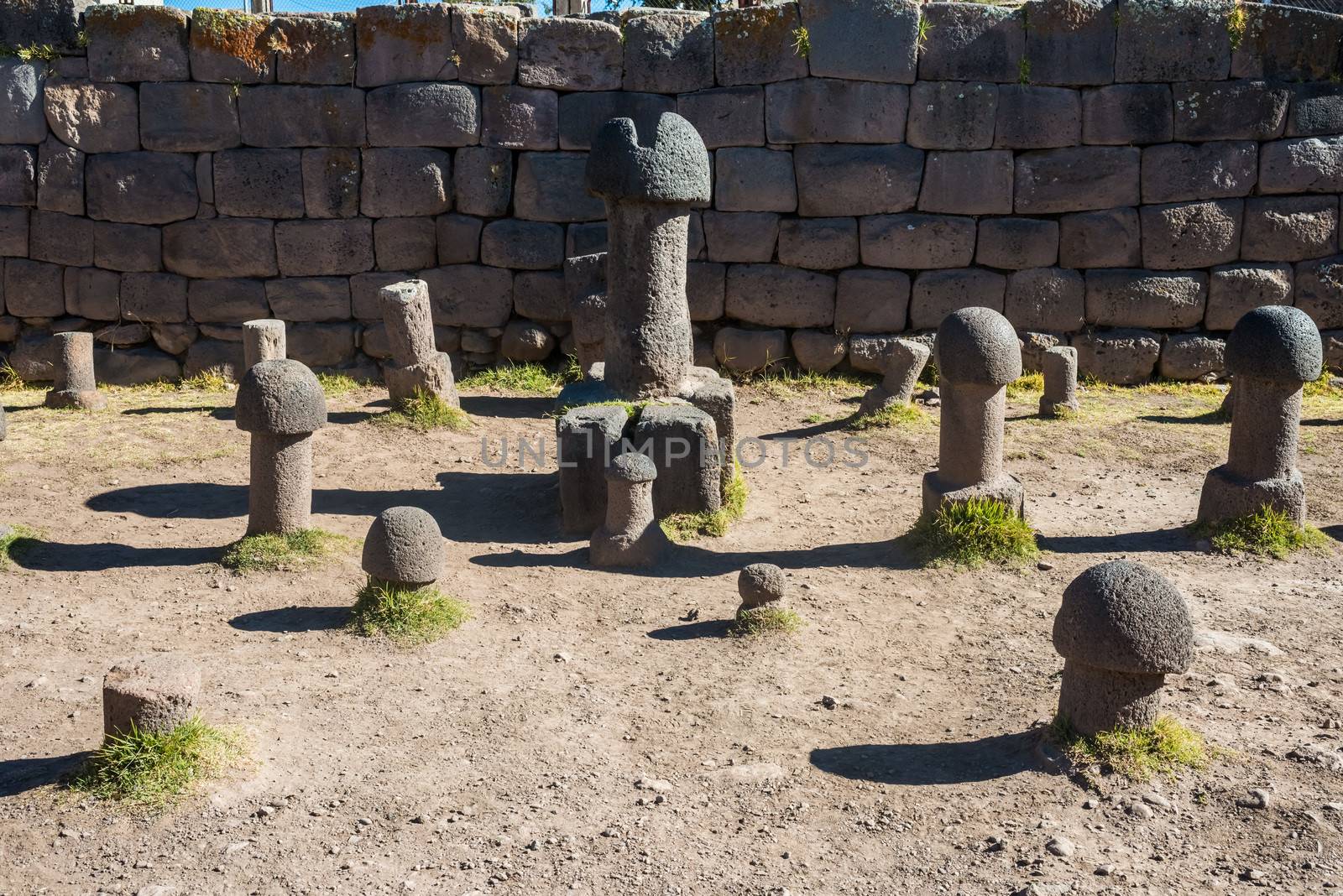 Fertility temple in the peruvian Andes at Puno Peru