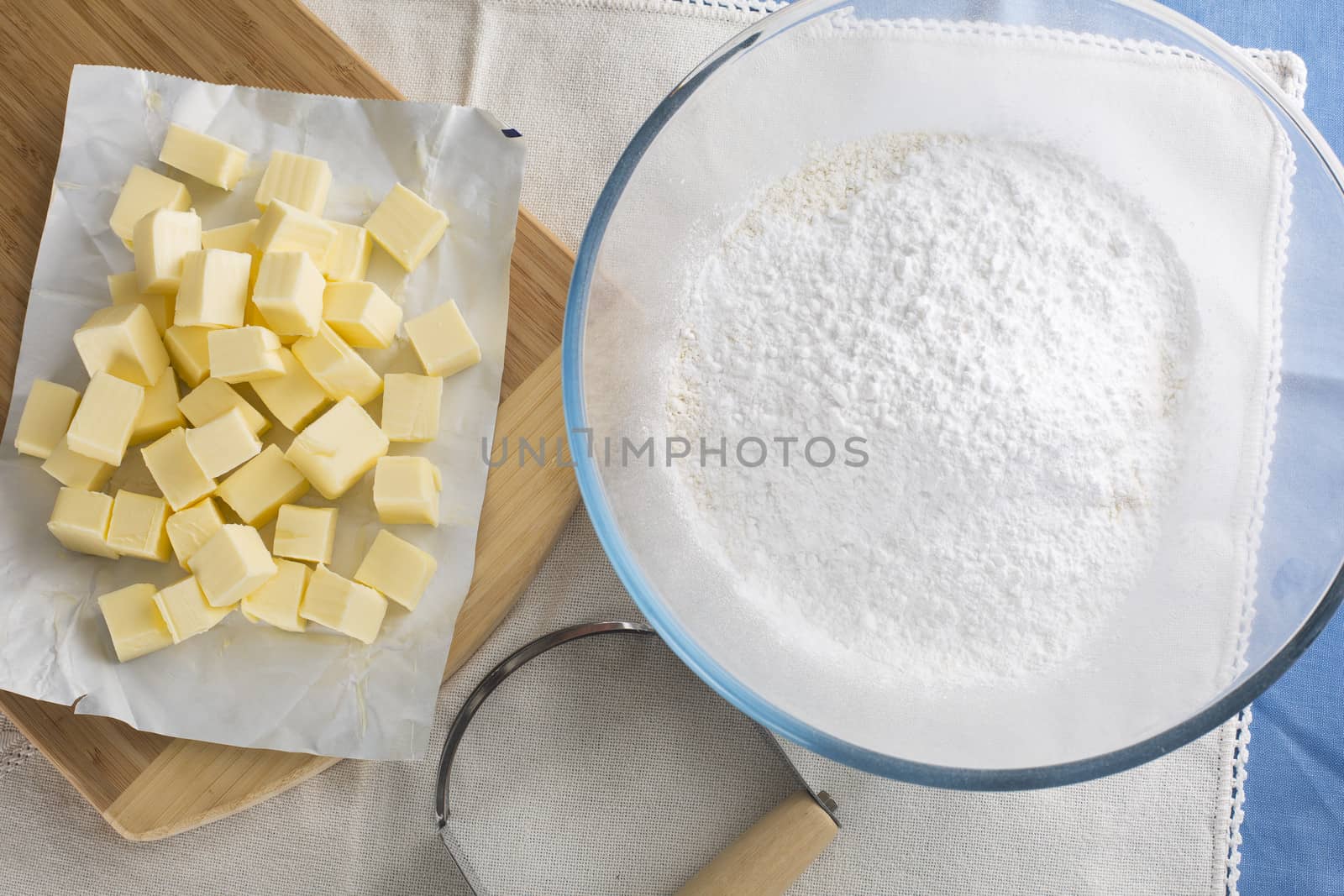 Ingredients for making pastries.